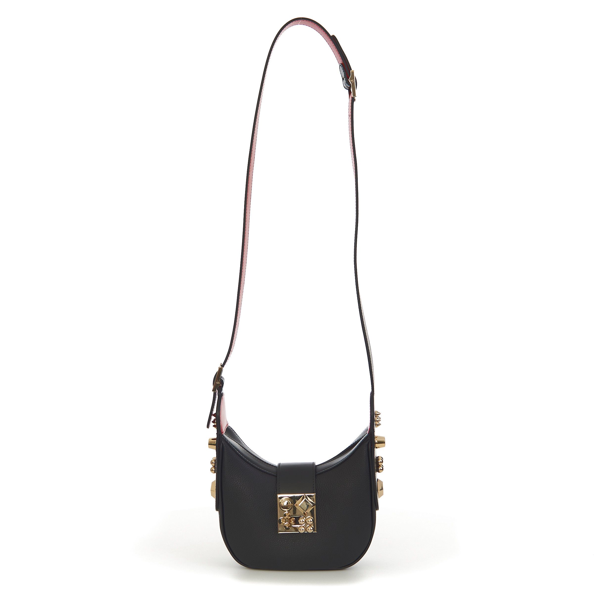 Mini Black Grained Calfskin Leather Carasky Bag