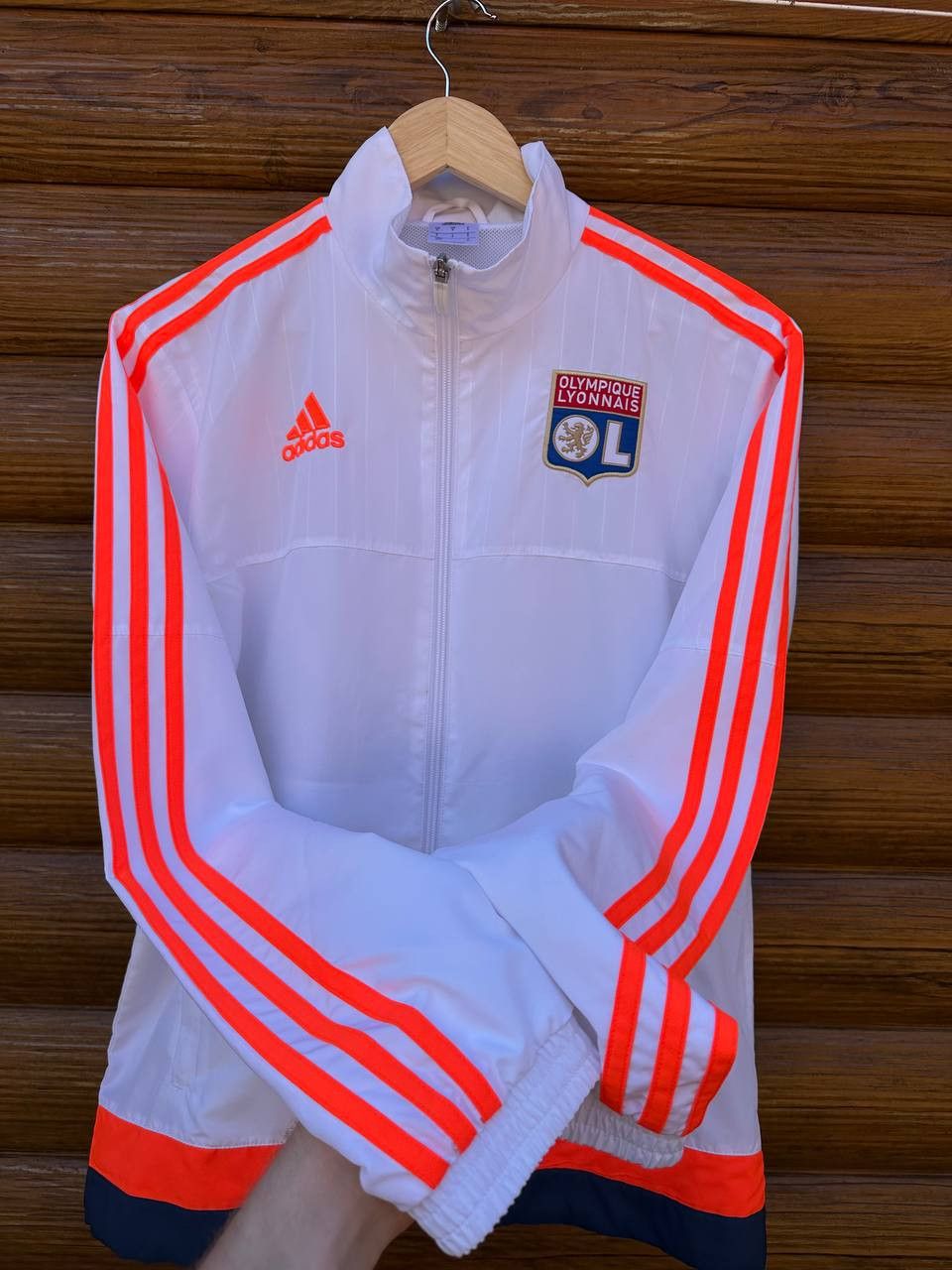 Adidas Adidas Olympique Lyonnais Football Jacket Soccer Track Size US S / EU 44-46 / 1 - 3 Thumbnail