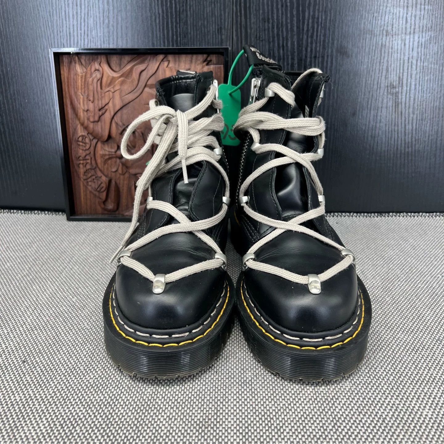Dr. Martens × Rick Owens RO DR Martin Boots, Black, Size 40, Celebrity Style Size US 7 / EU 40 - 1 Thumbnail