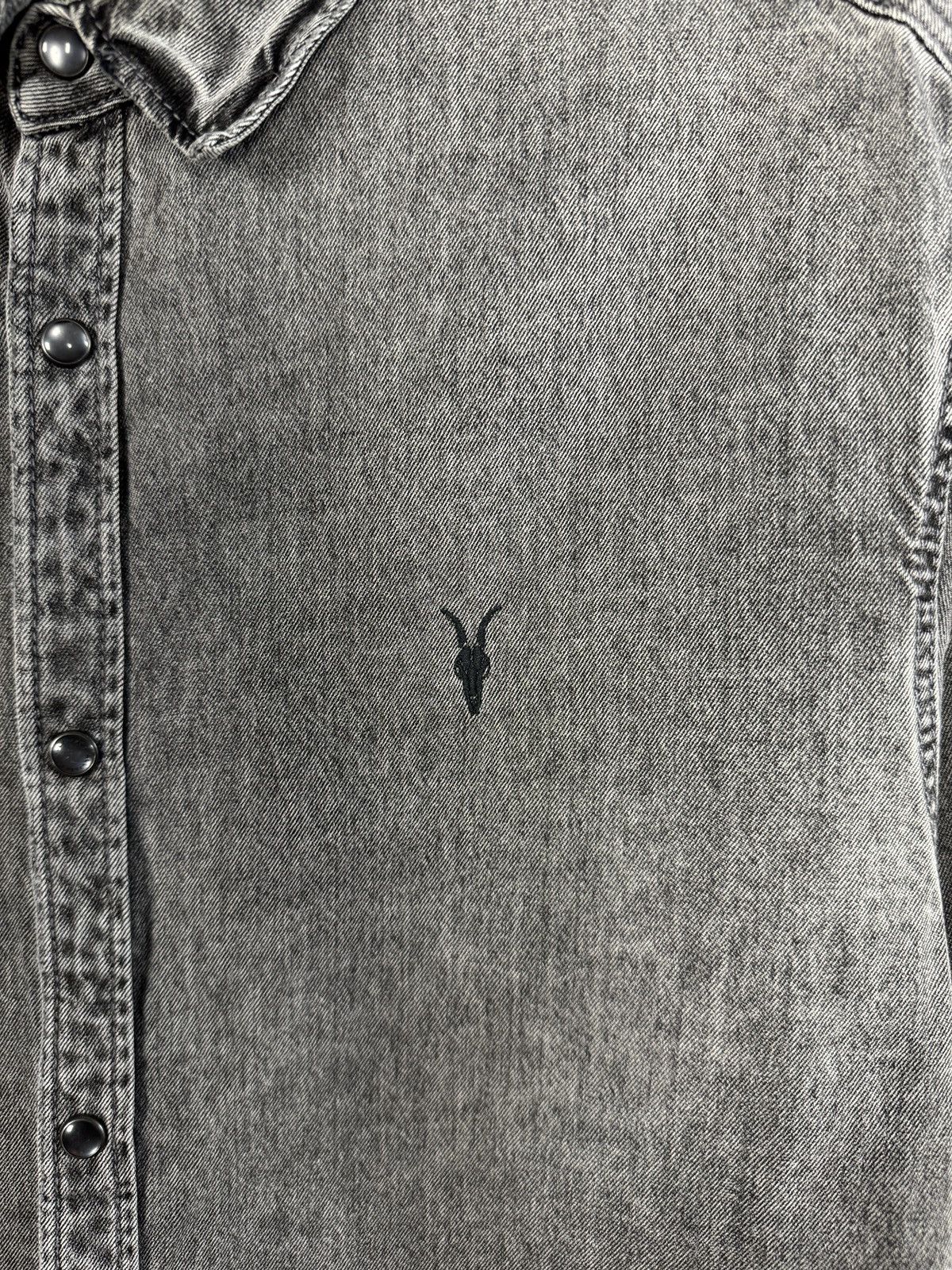 Allsaints Allsaints Burlington Long Sleeve Denim Shirt Snap Button Size US L / EU 52-54 / 3 - 6 Thumbnail