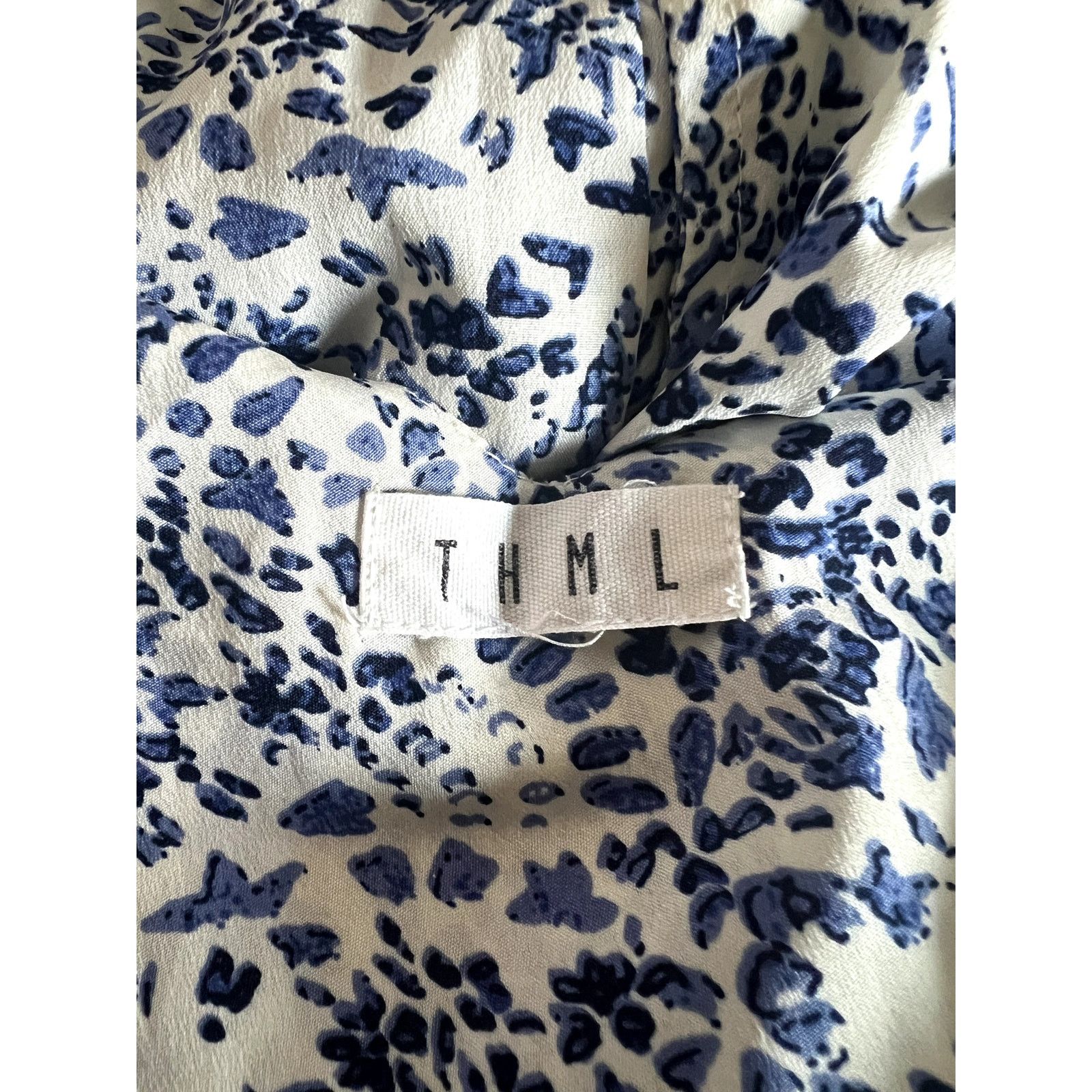 REVOLVE THML Vanna Maxi Dress Blue & Cream Women's Size Small Size S / US 4 / IT 40 - 11 Thumbnail