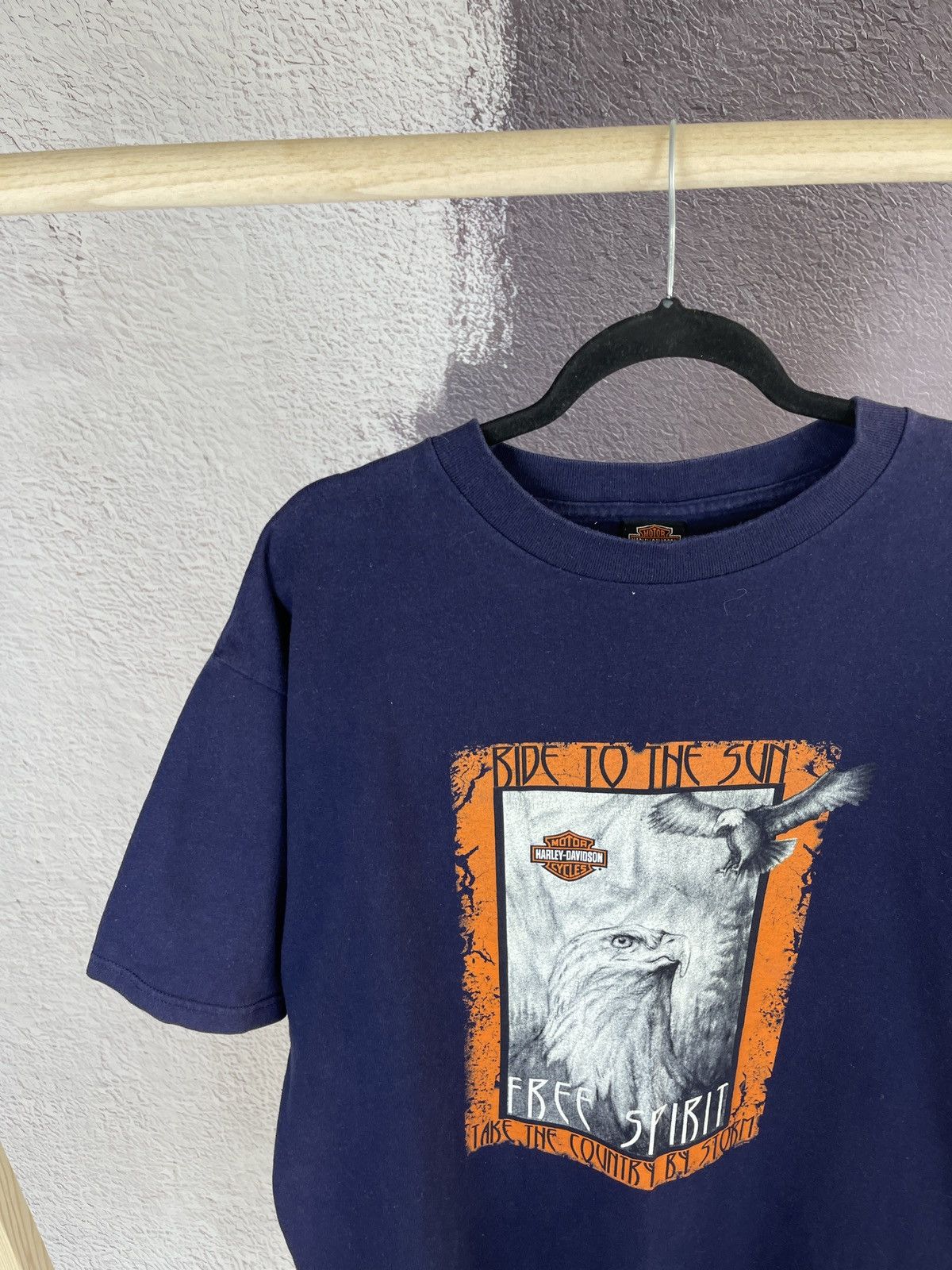 Harley Davidson Harley-Davidson vintage 2002 Tee Ride To the Sun Free Spirit Size US XL / EU 56 / 4 - 4 Thumbnail