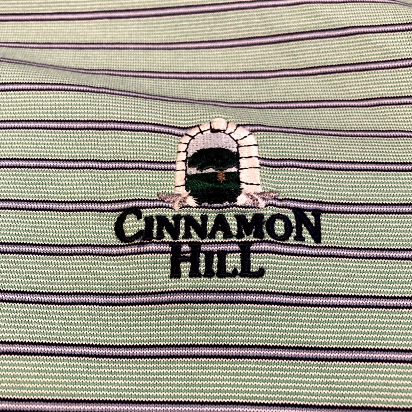 Vintage Fairway & Greene Polo Shirt Men XL Green Striped Collared Button Short Sleeve Logo Golf Cinnamon Hill Jamaica Size US XL / EU 56 / 4 - 2 Thumbnail