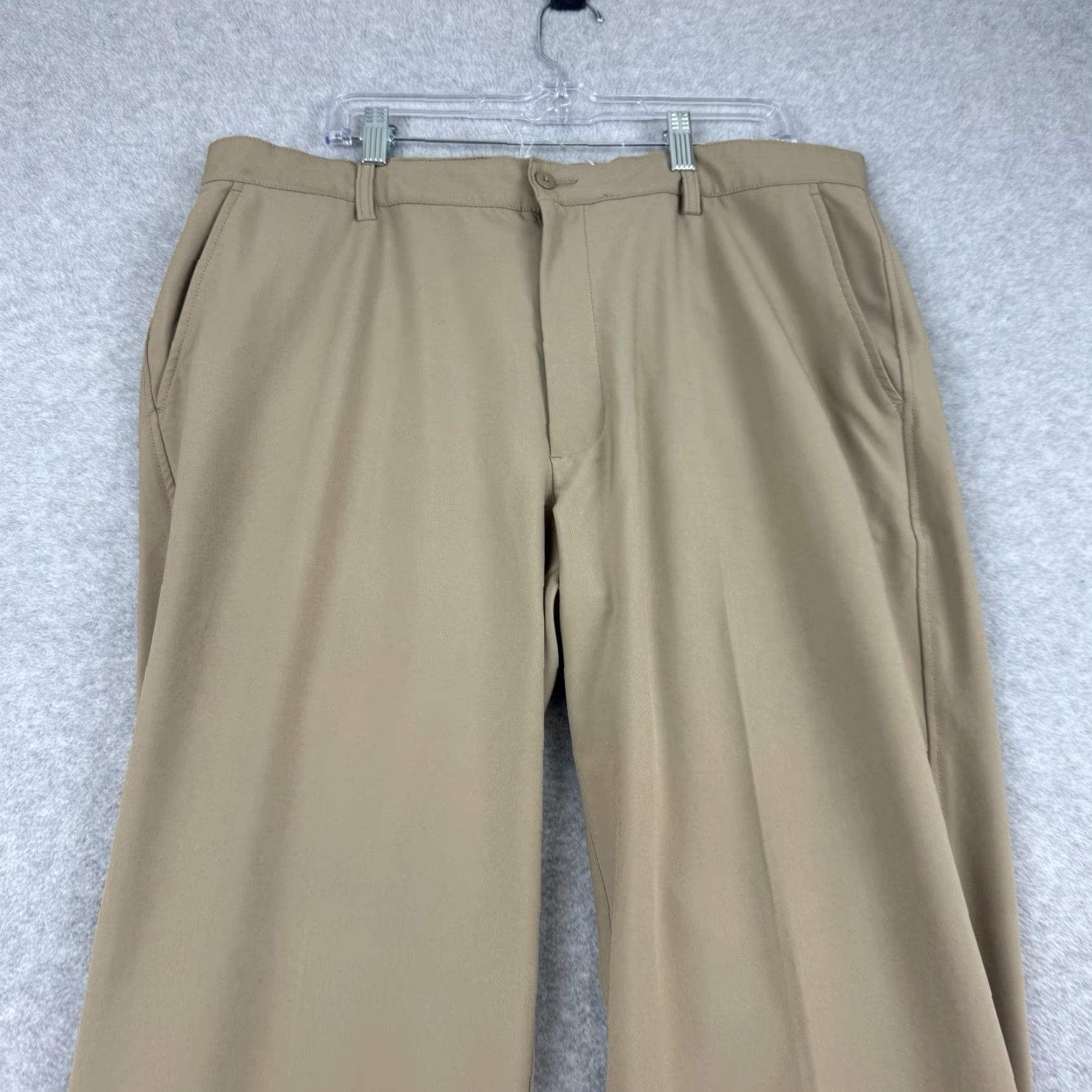 Footjoy FootJoy FJ Athletic Mens Beige Golf Performance Stretch Chino Pants Size 38X34 Straight Leg Flat Front Regular Waist 38 Inseam 34 Size US 38 / EU 54 - 3 Thumbnail