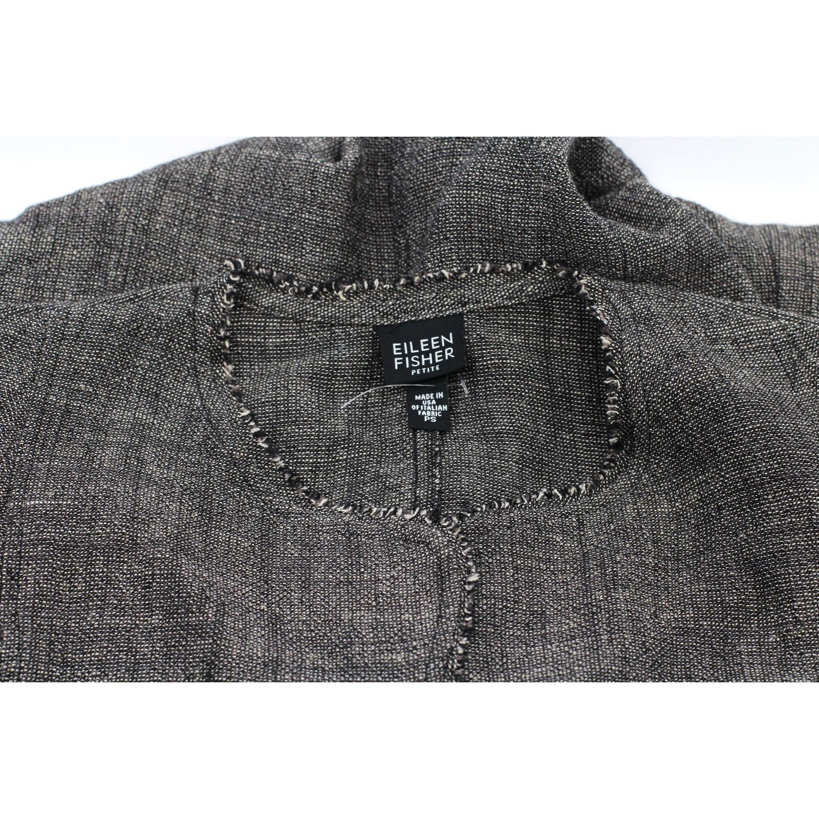 Eileen Fisher EILEEN FISHER Open Front Tweed Linen Blazer Jacket Size PS Size S / US 4 / IT 40 - 4 Thumbnail