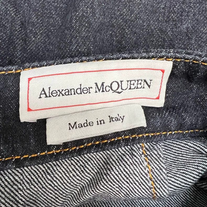 Alexander McQueen Alexander Mcqueen Black leather fishtail denim skirt Size 25" / US 0 / IT 36 - 3 Thumbnail