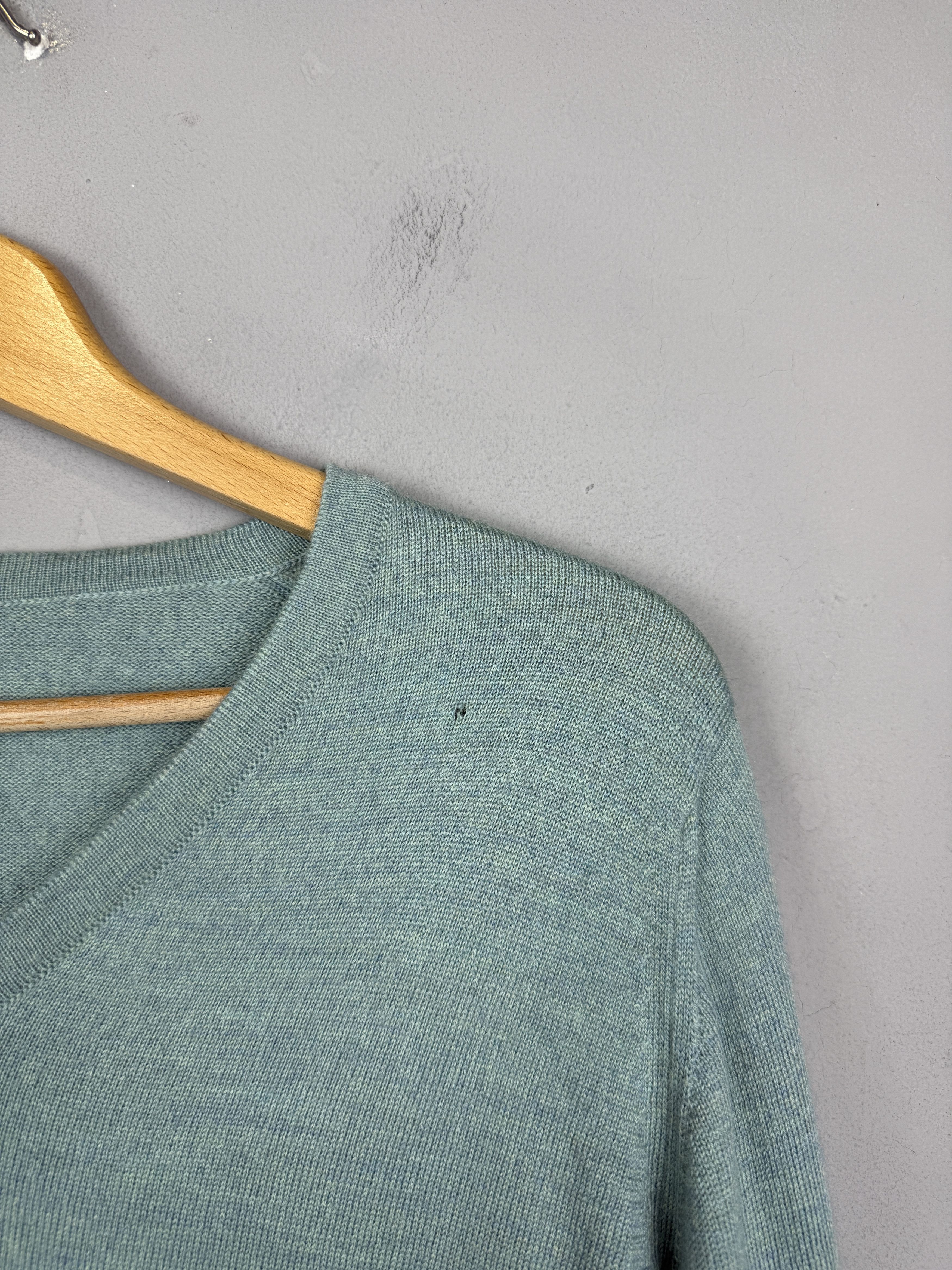 Margaret Howell Margaret Howell Wool Jumper Knit V Neck Sweater Green Size US S / EU 44-46 / 1 - 5 Thumbnail