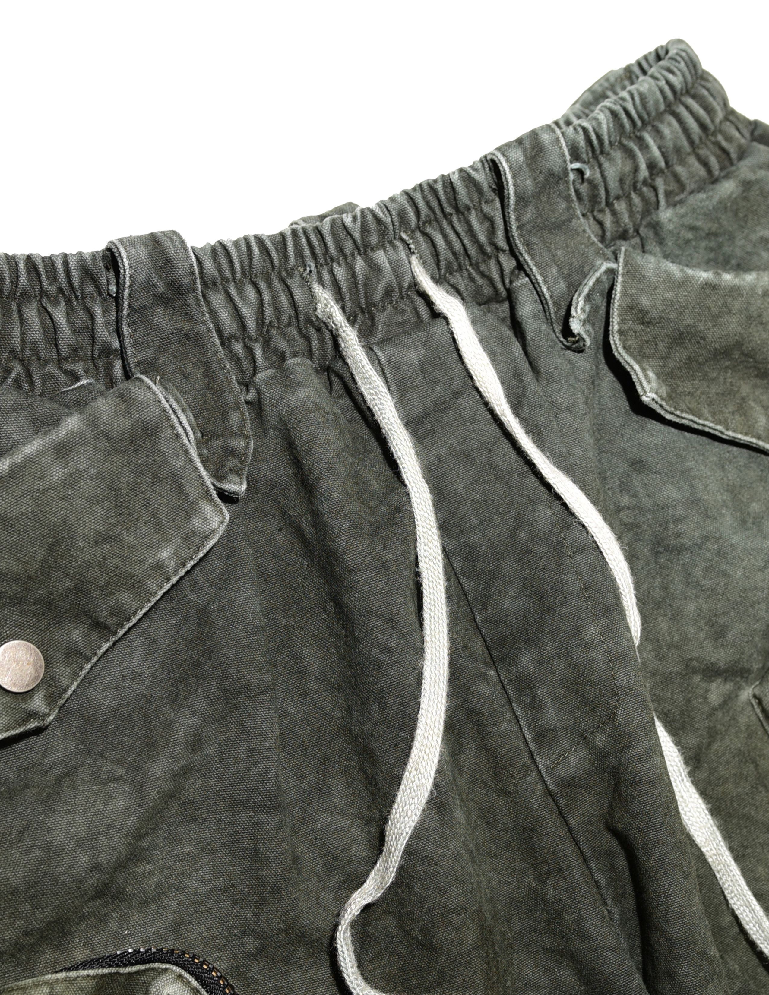 Japanese Brand Overdye Heavy Cotton Cargo Shorts Size US 32 / EU 48 - 4 Thumbnail
