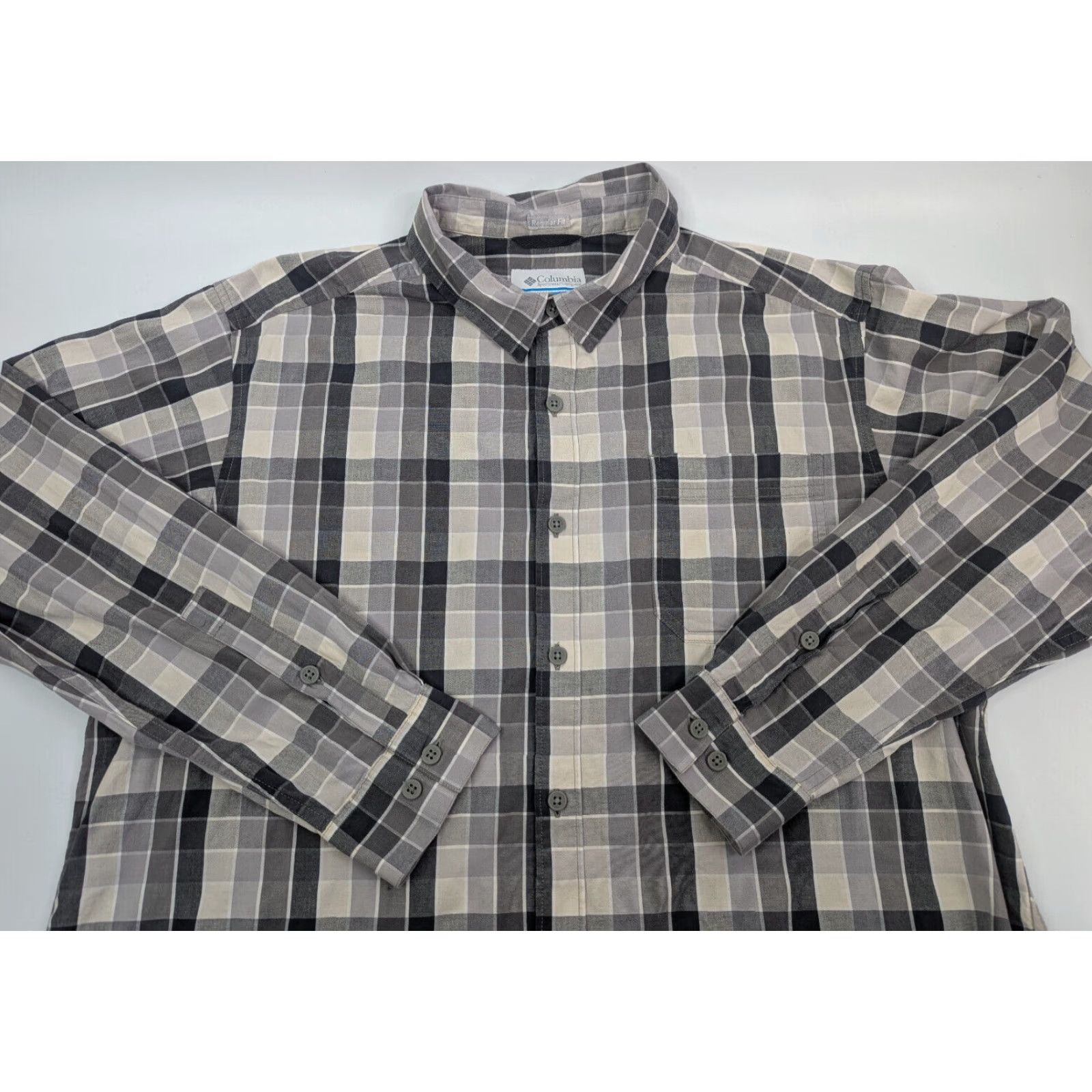 Vintage Columbia Shirt Men's XL Grey Plaid Hardy Ridge Button Up Long Sleeve Stretch Size US XL / EU 56 / 4 - 2 Thumbnail
