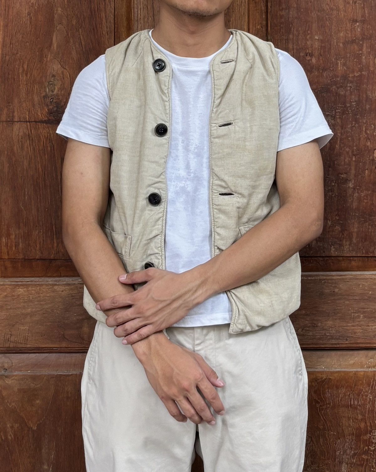 Kapital Puffer Corduroy Vest Size US XS / EU 42 / 0 - 1 Thumbnail
