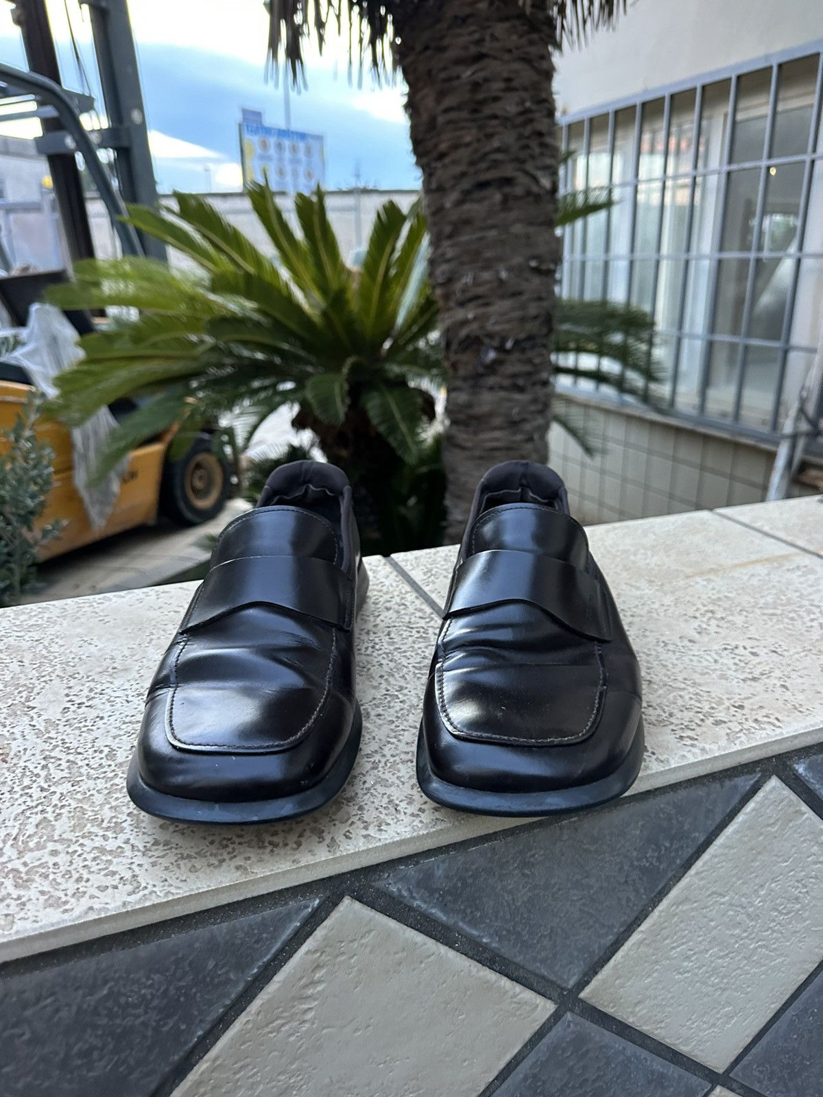 Prada Prada Leather Penny Loafers Flats Shoes Dark Brown Size US 12 / EU 45 - 12 Thumbnail