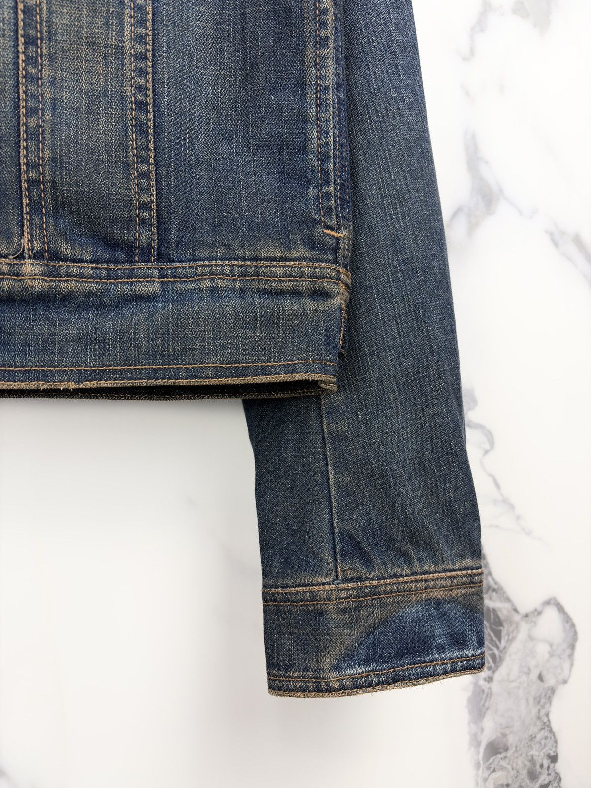 Dior × Hedi Slimane SS05 Dior Homme Beck Rust Orange Overdye Denim Jacket Size US S / EU 44-46 / 1 - 4 Thumbnail