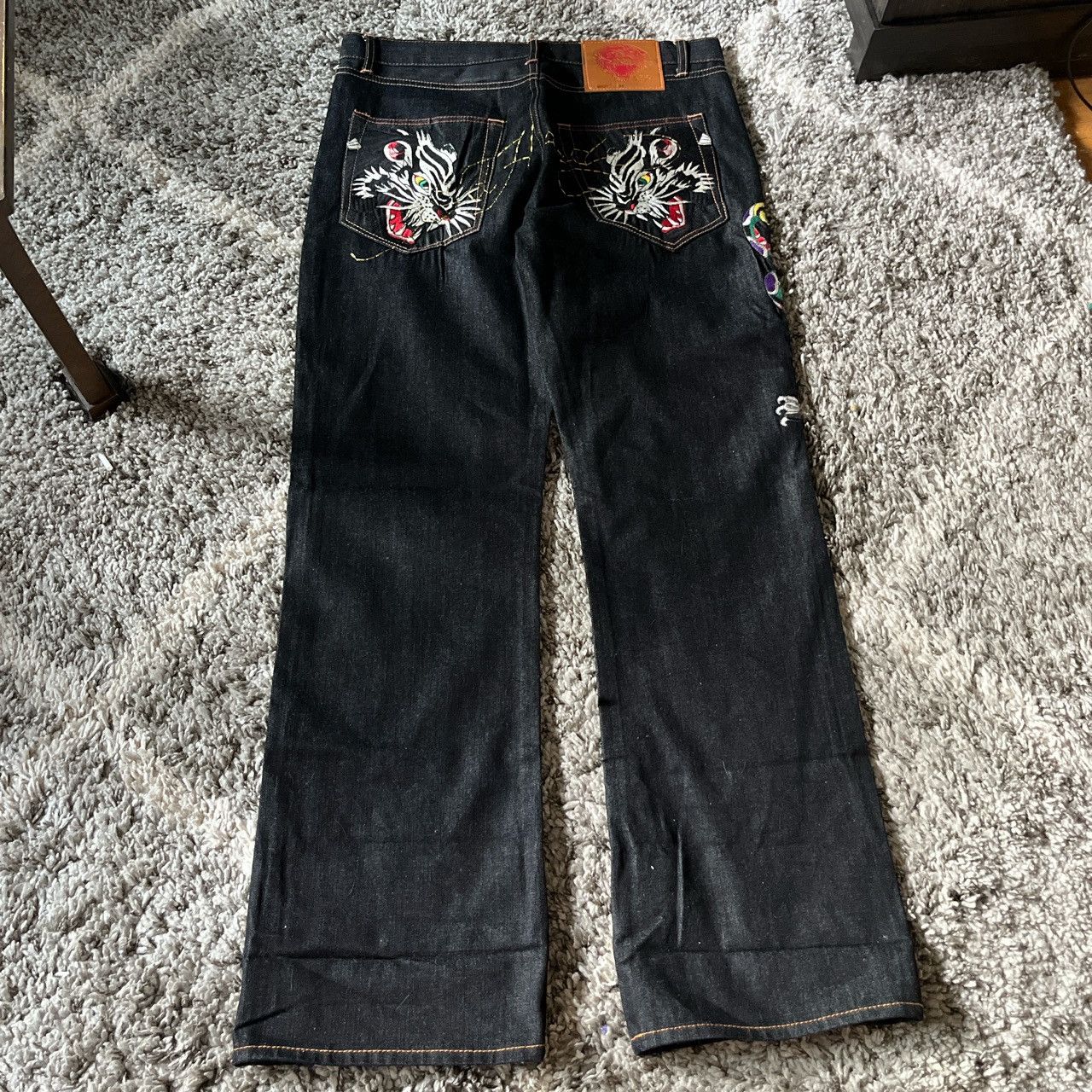 image of Ed Hardy Tiger Jeans 2007 in Black, Men's (Size 36)