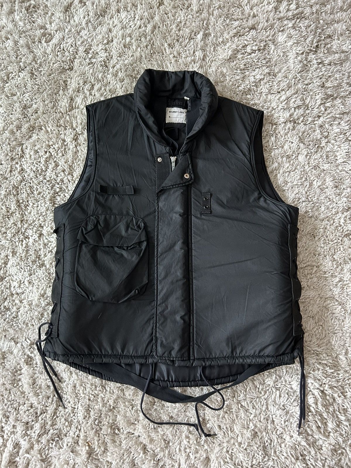 image of Helmut Lang M69 Bondage Vest in Black, Men's (Size Medium)