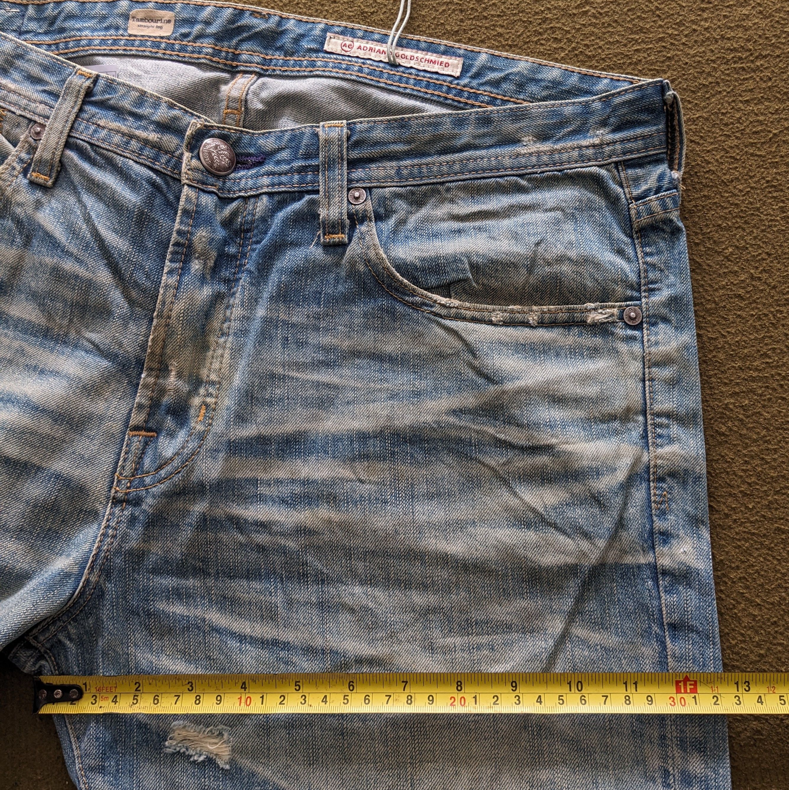 Vintage Vintage ADRIANO GOLDSCHMIED Italian Fashion Designer Jeans Size US 36 / EU 52 - 9 Thumbnail