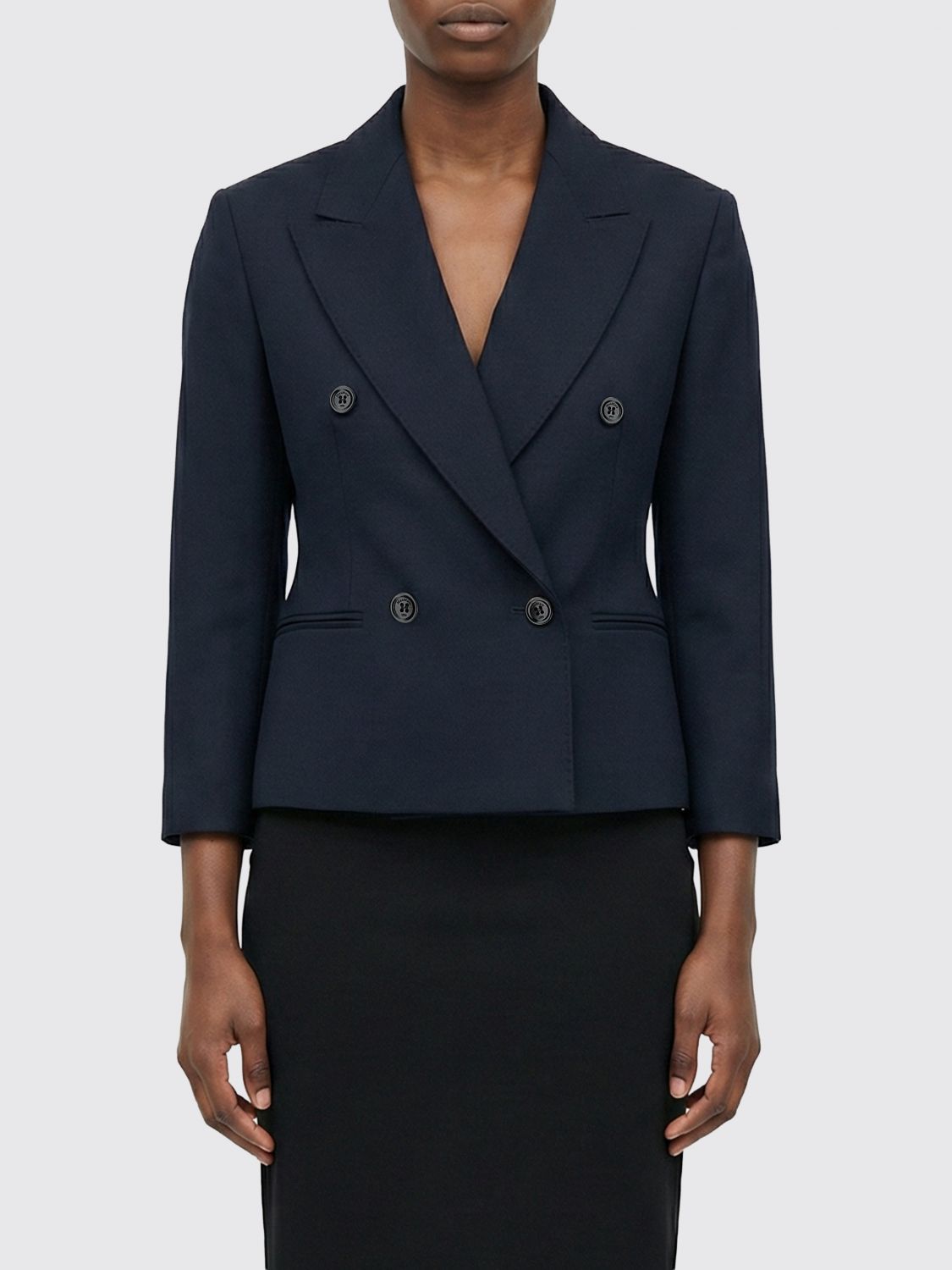 Max Mara Max Mara Jacket Woman Blue Size S / US 4 / IT 40 - 1 Thumbnail