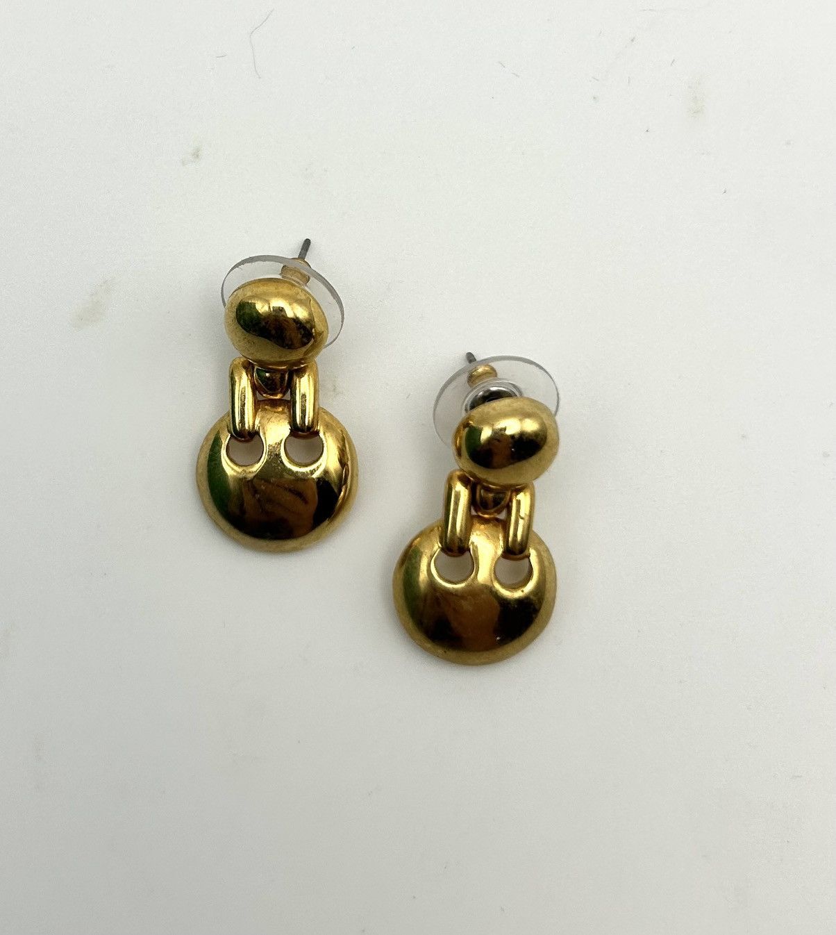 Other Vintage Gold Tone Modernist Geometric Drop Stud Earrings Size ONE SIZE - 2 Thumbnail