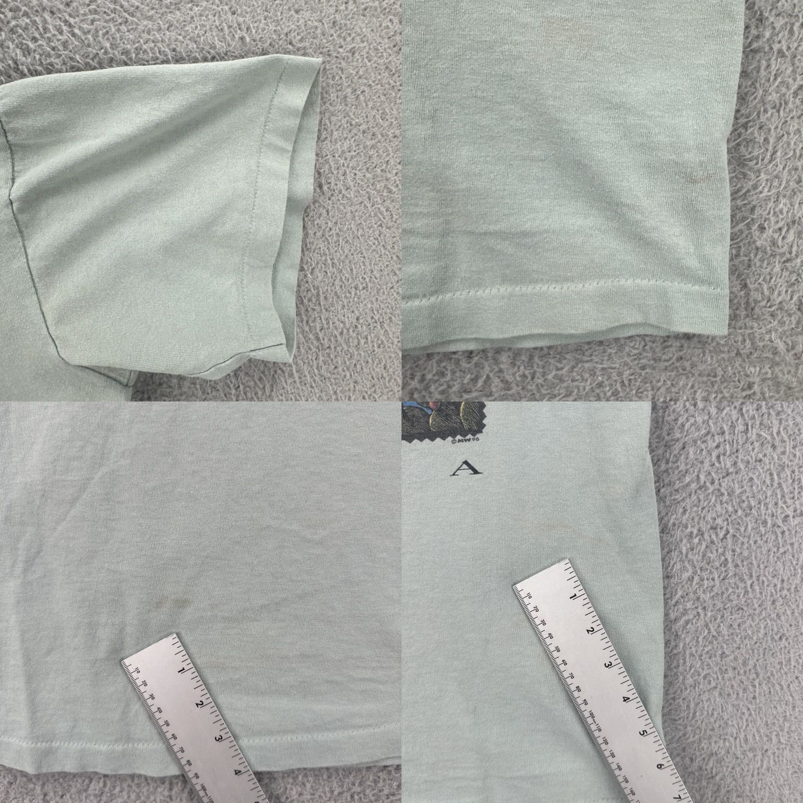 Anvil VINTAGE Anvil Shirt Mens M Green Single Stitch USA 90s Crew Neck Short Sleeve Size US M / EU 48-50 / 2 - 8 Thumbnail