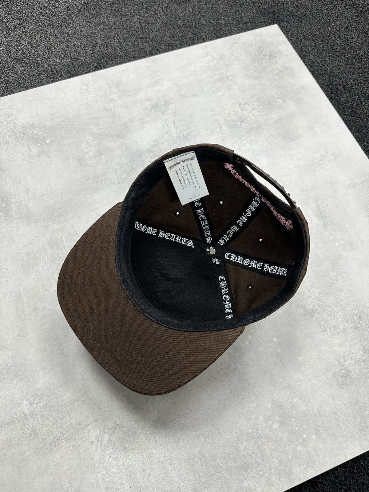 Chrome Hearts Chrome Hearts CH Baseball Cap Hat Brown Pink Size ONE SIZE - 6 Thumbnail