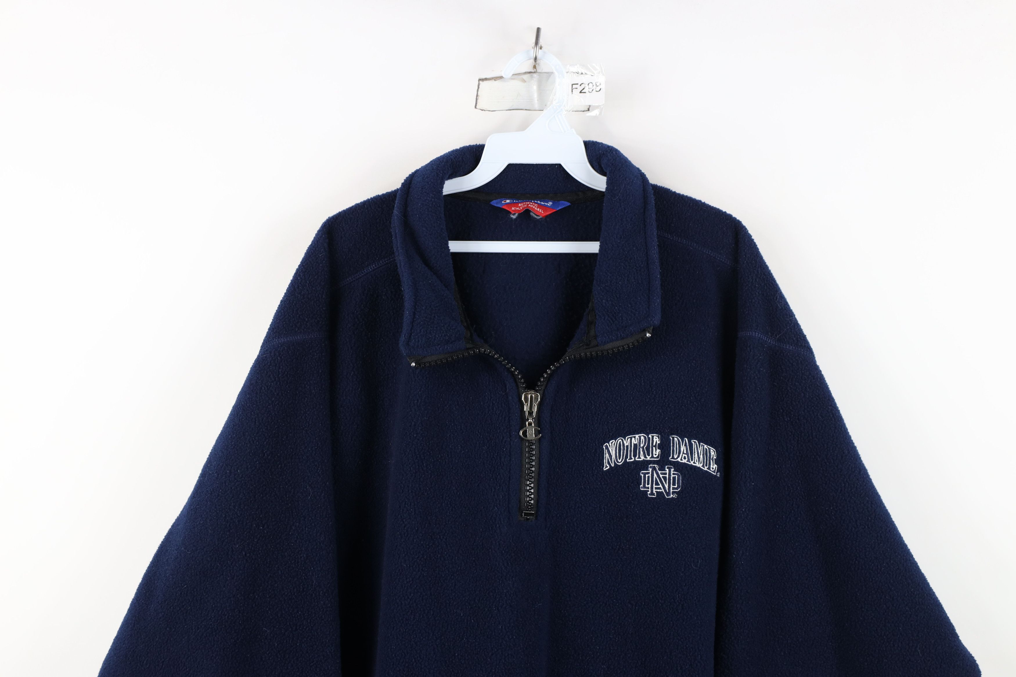 Vintage 90s Champion Dame University Half Zip Fleece Sweater