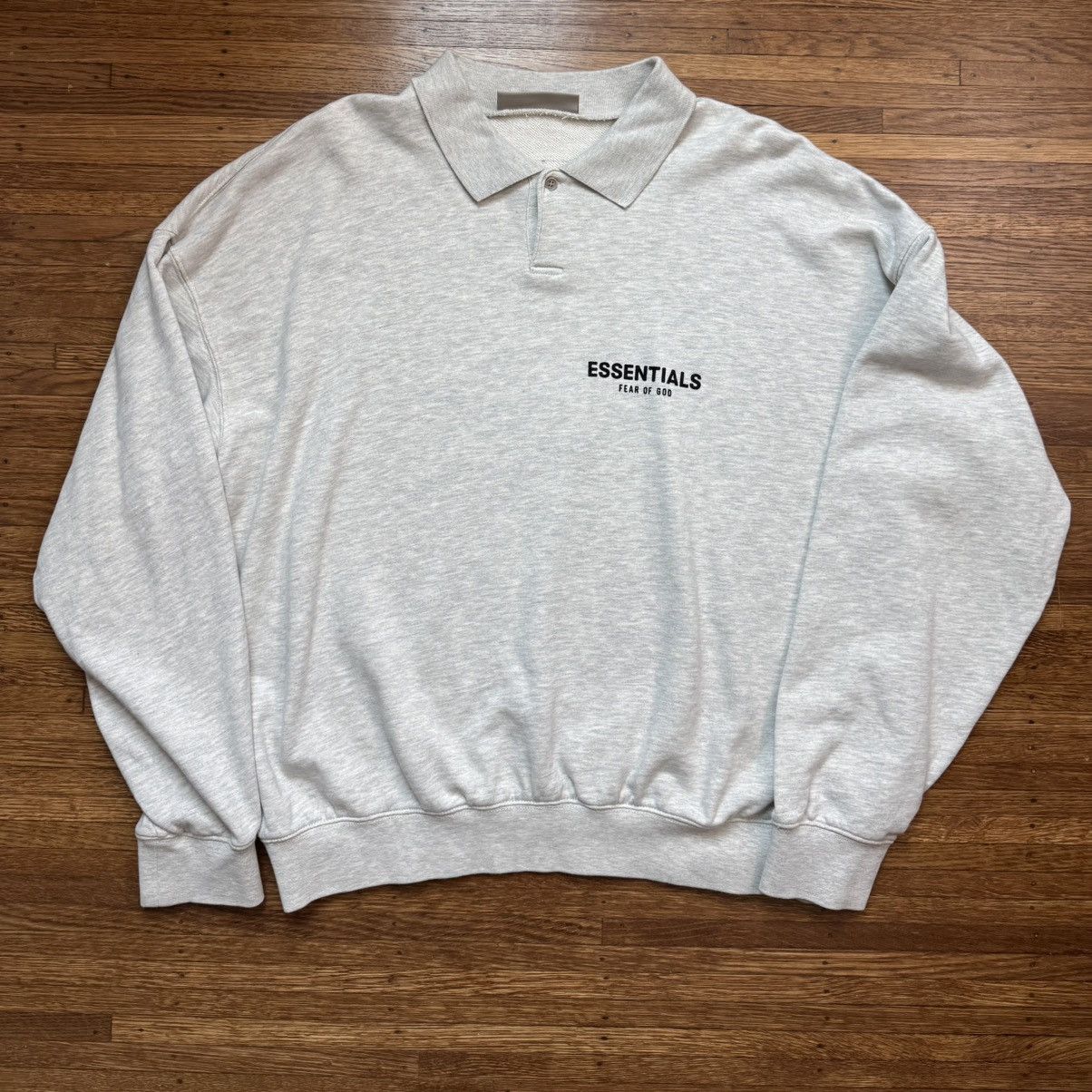 Essentials × Fear of God Essentials L/S Polo Light Oatmeal Size US M / EU 48-50 / 2 - 1 Thumbnail