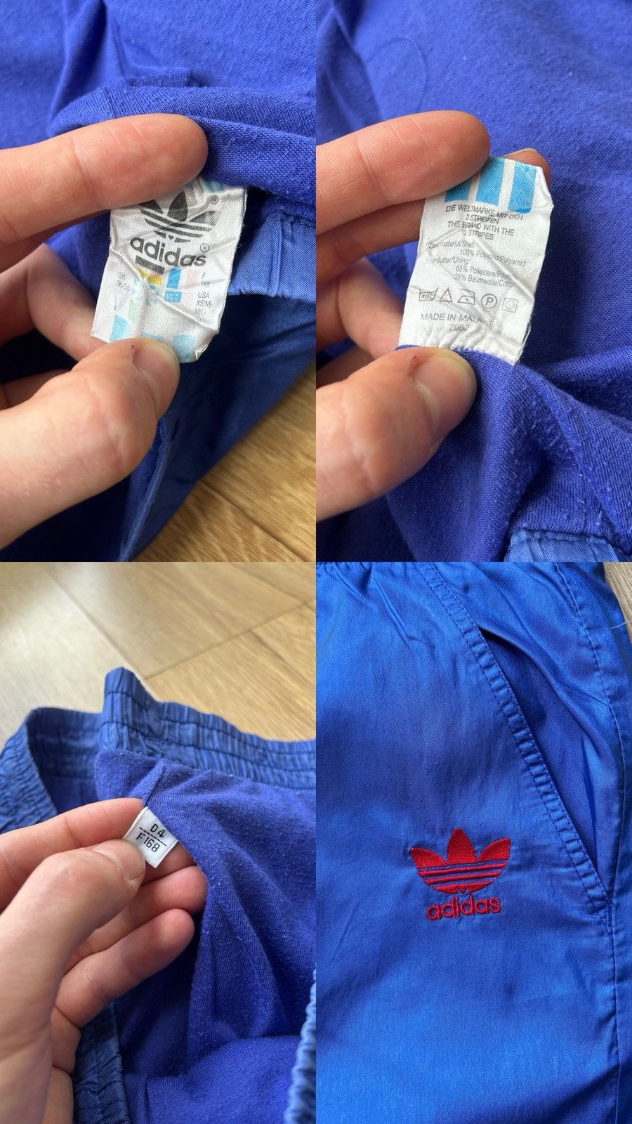 Adidas Vintage 80s Adidas Trefoil Y2K Retro Nylon Track Suit Size US L / EU 52-54 / 3 - 12 Thumbnail