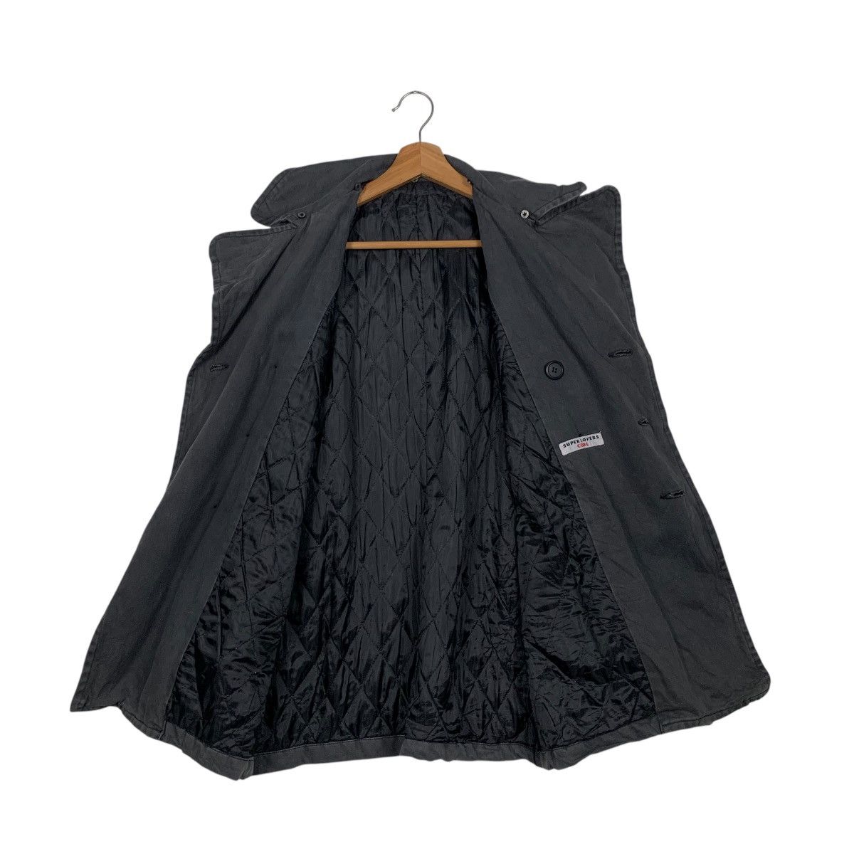 Japanese Brand SUPER LOVERS Double Breasted Coat #1642-C73 Size US M / EU 48-50 / 2 - 11 Thumbnail
