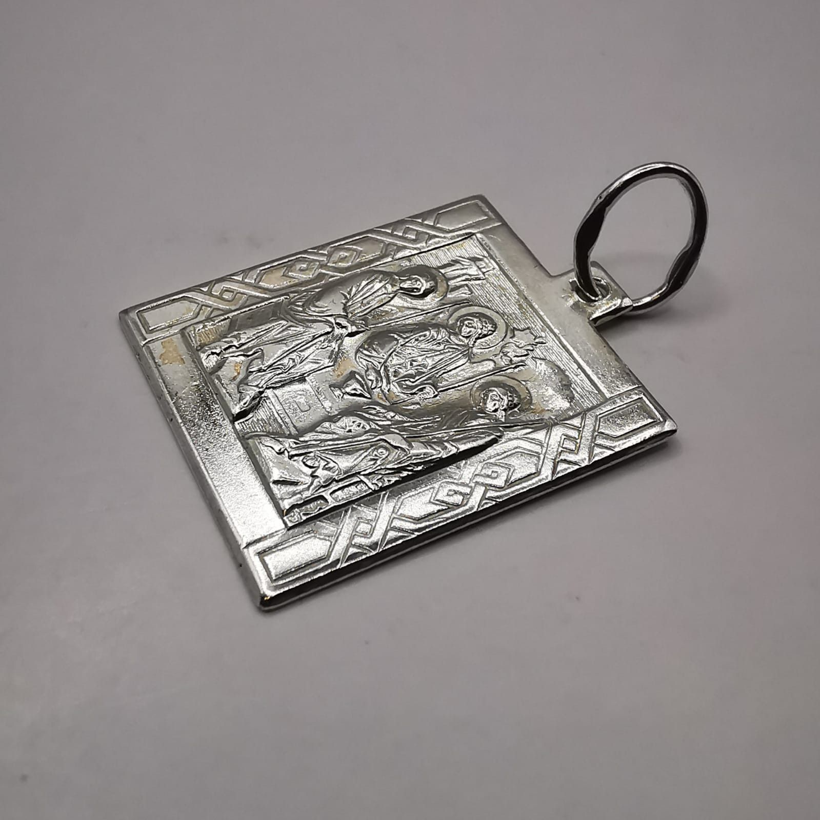Sterling Silver Vintage pendant "Holy Trinity" 925 silver,handmade, 3,47g Size ONE SIZE - 8 Thumbnail