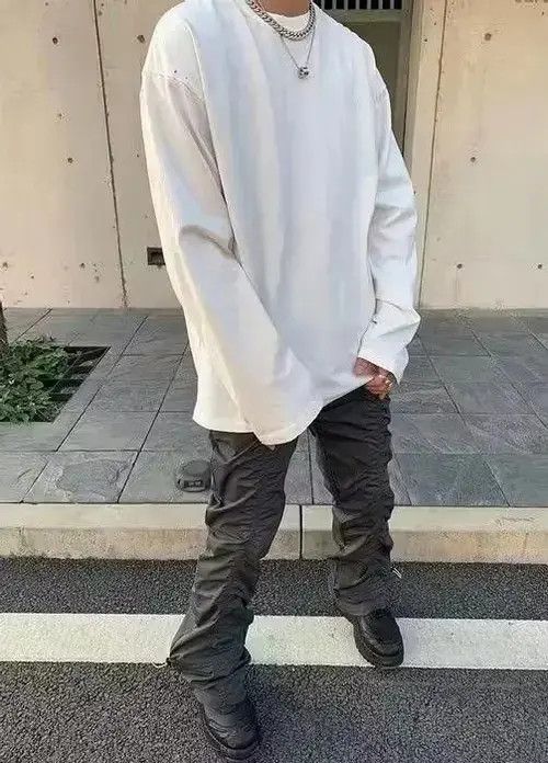 Japanese Brand × Vintage Stack Cargo Sweatpants Size US 30 / EU 46 - 2 Thumbnail