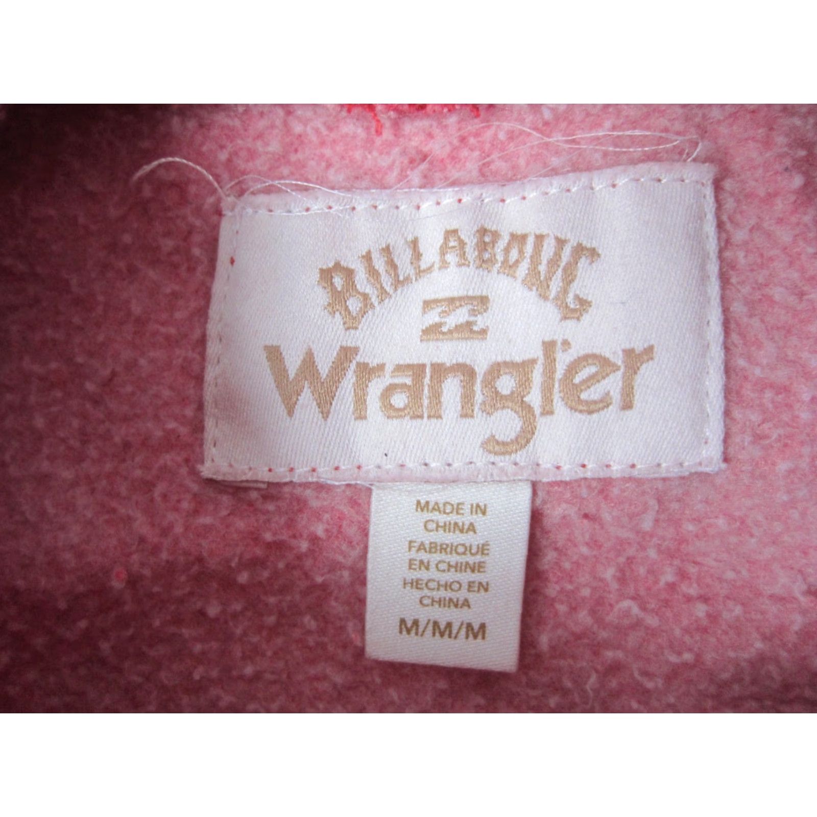 Billabong Billabong x Wrangler Hoodie Mens M Pink 90s Pullover Sweatshirt Hooded Graphic Print Pockets Regular Fit Shirt/Hoody Size US M / EU 48-50 / 2 - 6 Thumbnail
