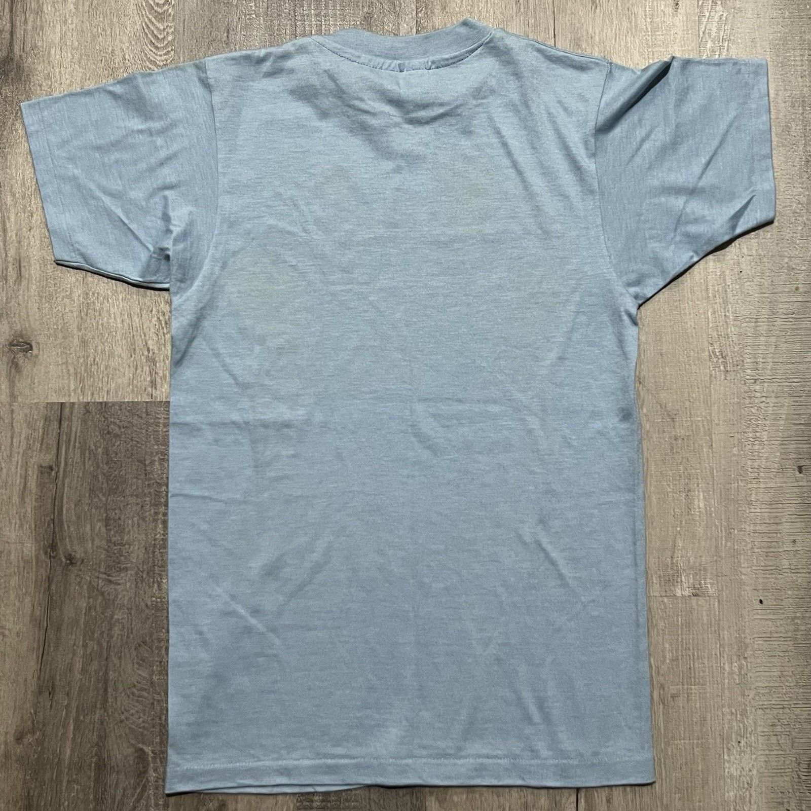 Hanes VTG 1980s "I Hate Seagulls" Blue Bird Poop Beach T Shirt Size US S / EU 44-46 / 1 - 2 Thumbnail