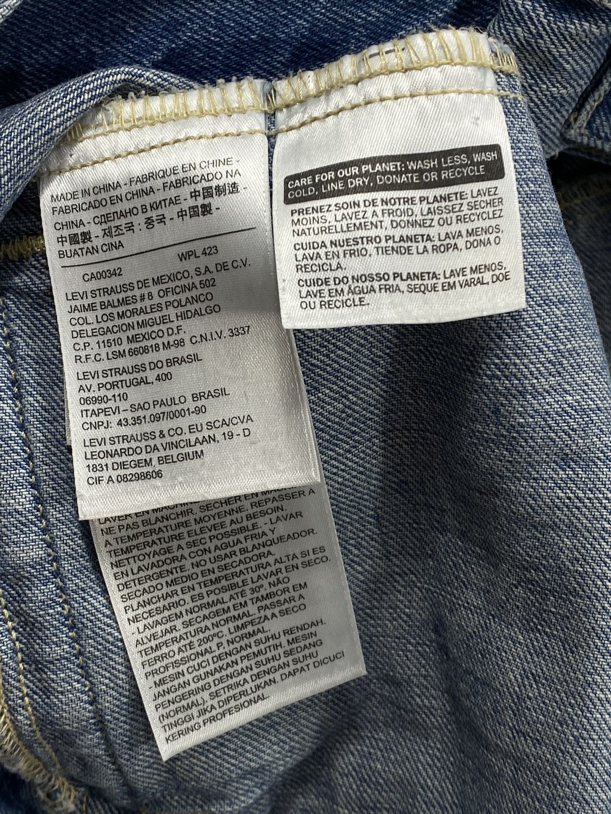 Levi's Levis Washed Blue Trucker Jacket Denim Size XS / US 0-2 / IT 36-38 - 8 Thumbnail