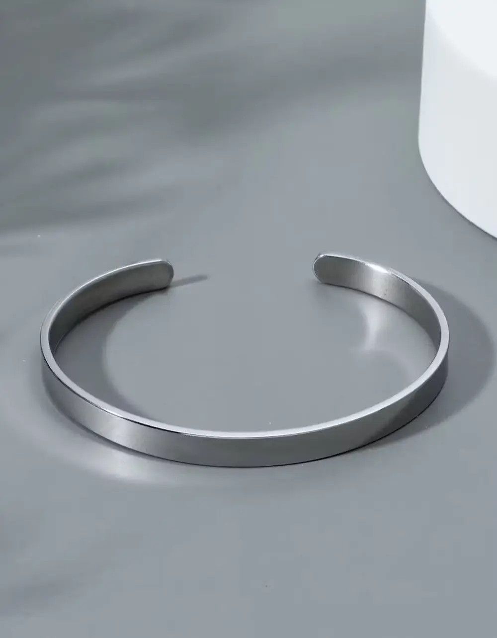 Vintage Stainless Steel Men Simple Cuff Bracelet Size ONE SIZE - 2 Thumbnail
