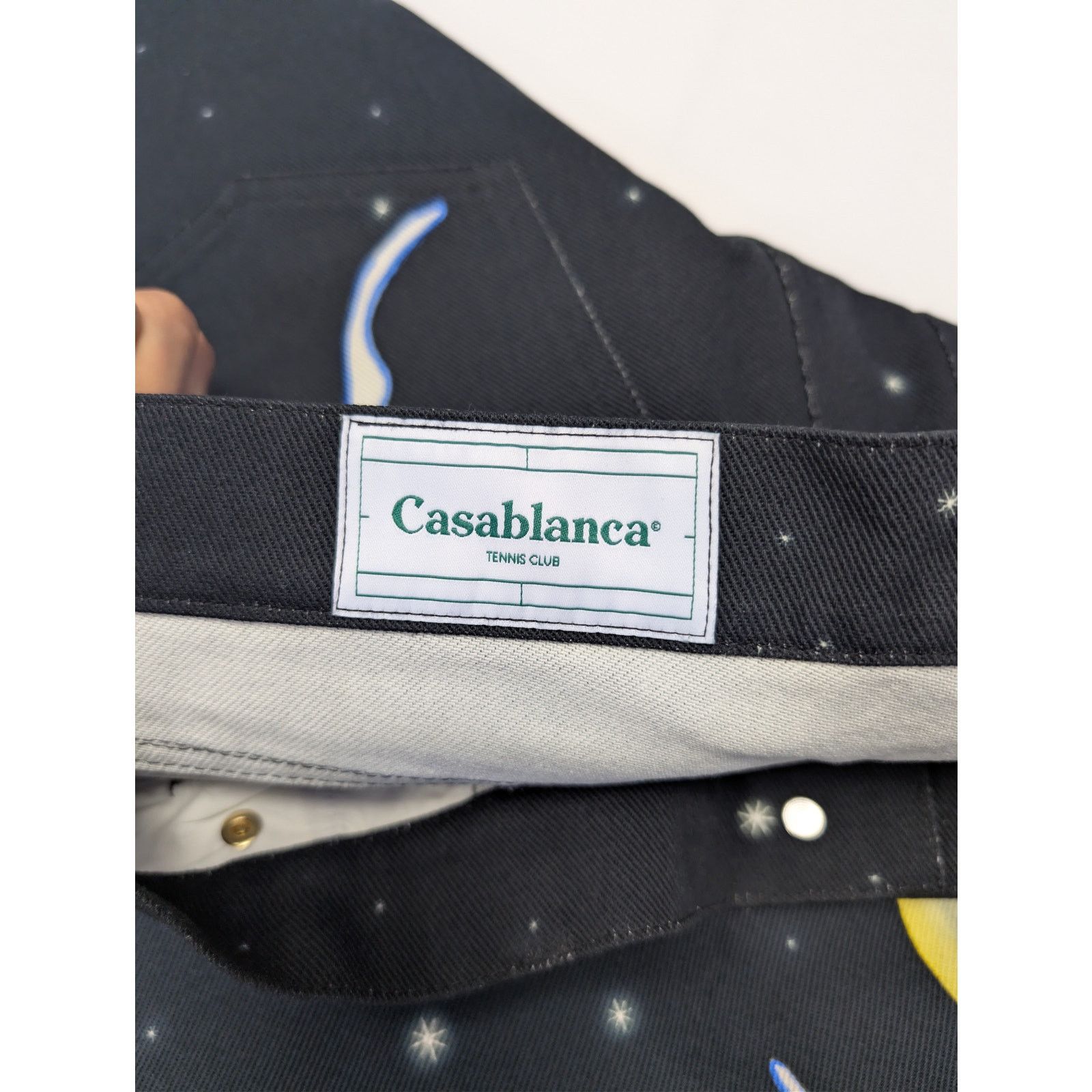 Casablanca o1rshd1 Cowboy De L'Espace Printed Straight Leg Denim Jeans Size US 36 / EU 52 - 17 Thumbnail