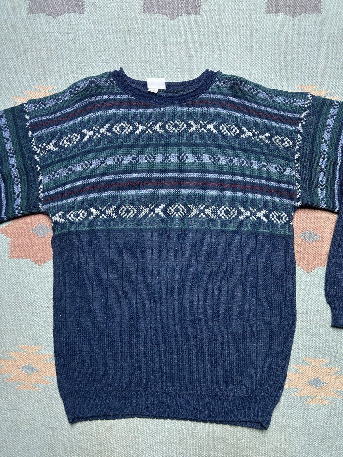 Vintage cornerstone acrylic knit sweater Icelandic Nordic large tall Size US L / EU 52-54 / 3 - 2 Thumbnail