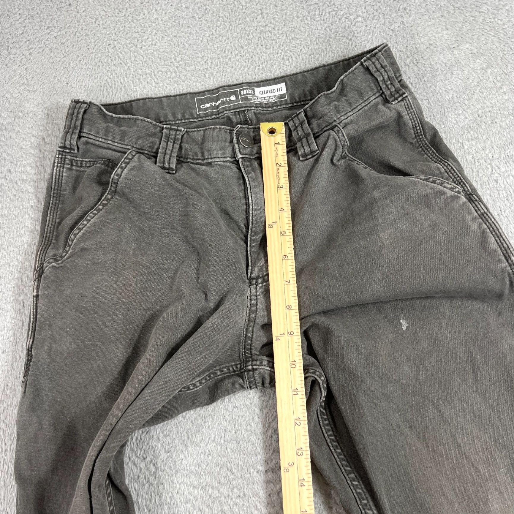 Carhartt VINTAGE Carhartt Cargo Pants Men 30x30 Gray Relaxed Fit Canvas Workwear 90s Size US 30 / EU 46 - 5 Thumbnail