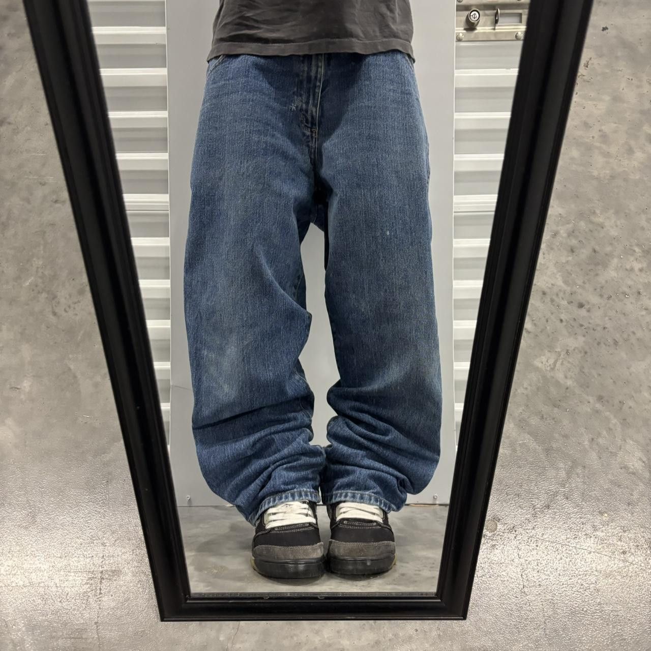 Japanese Brand × Vintage Crazy Vintage Y2K/2000s Grunge Dark Wash Essential Denim Jeans! Size US 36 / EU 52 - 1 Thumbnail