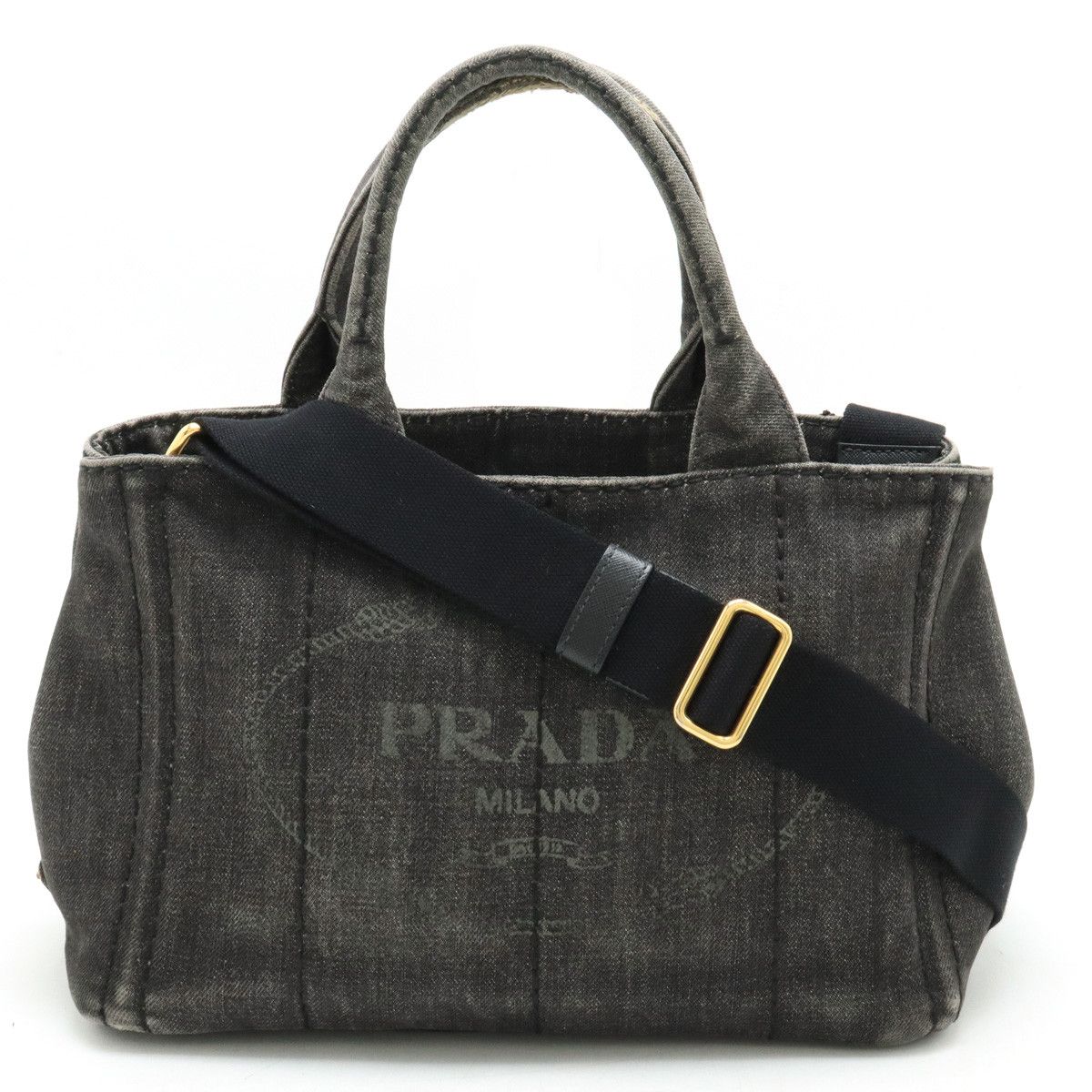 Prada Prada Prada Denim CANAPA Tote Bag B2439G Denim Tote Bag B2439G in Good Condition Size ONE SIZE - 1 Thumbnail