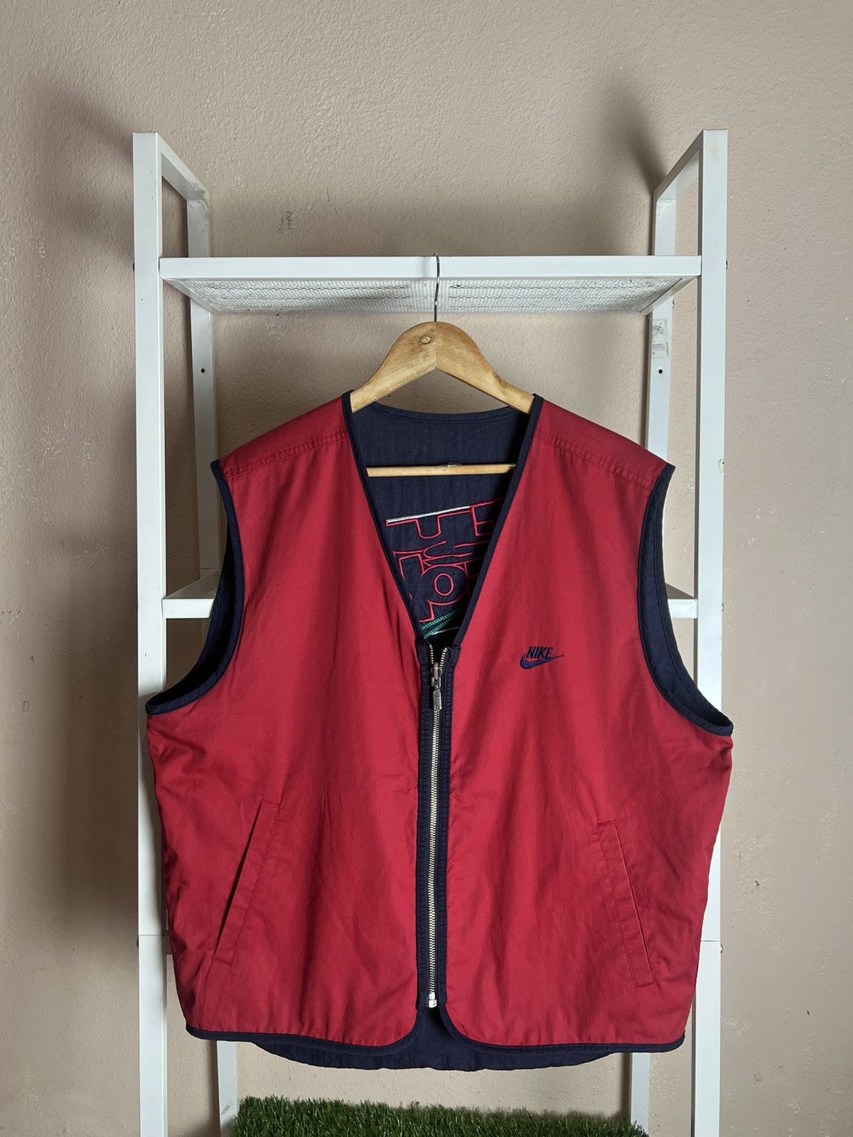 Nike × Vintage Vintage 90an Nike Air Just Do It Reversible Vest Size US L / EU 52-54 / 3 - 8 Thumbnail