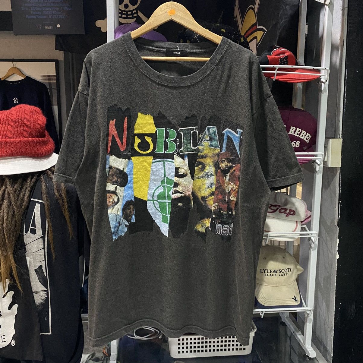 NUBIAN Nubian (N)WO W(U)TANG PU(B)LIC ENEMY B(I)G TUP(A)C (N)AS RAP Size US XL / EU 56 / 4 - 1 Thumbnail