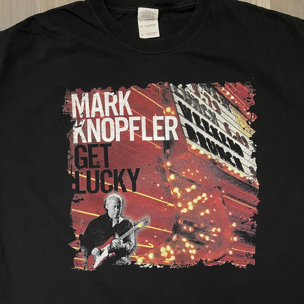 Band Tees Mark Knopfler Get Lucky European Tour 2010 Size US XL / EU 56 / 4 - 4 Thumbnail