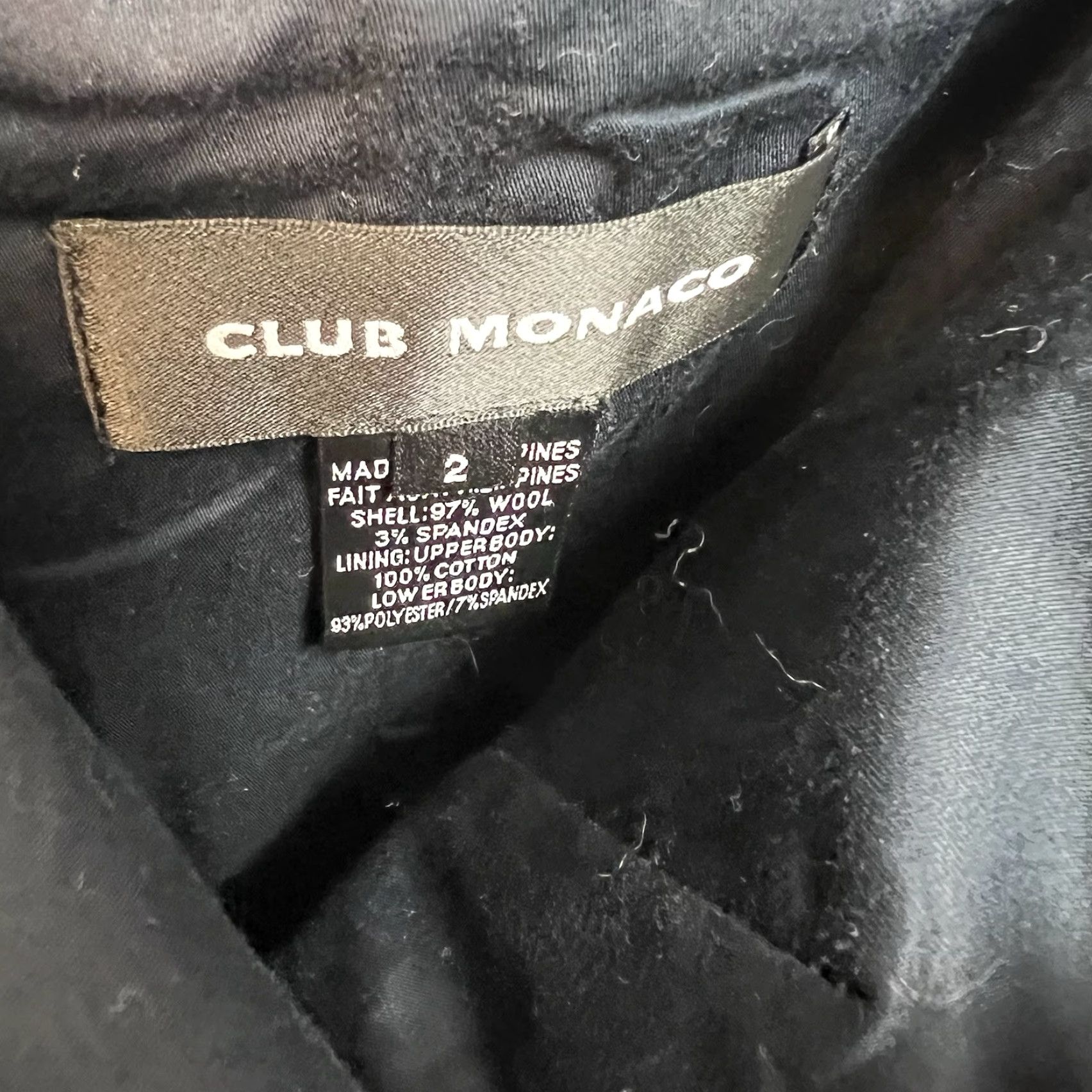 Club Monaco VINTAGE Club Monaco Dress Adult Womens Sz 2 Gray Wool Blend Pin Stripe Strapless Bubble Mini Womens Size XS / US 0-2 / IT 36-38 - 6 Thumbnail