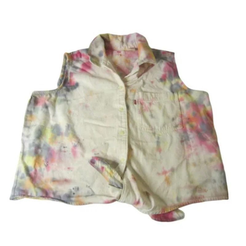 Levi's Made & Crafted Hand Dyed Tie-Dye Sleeveless Button-Up Vest Levi’s L Size L / US 10 / IT 46 - 2 Thumbnail