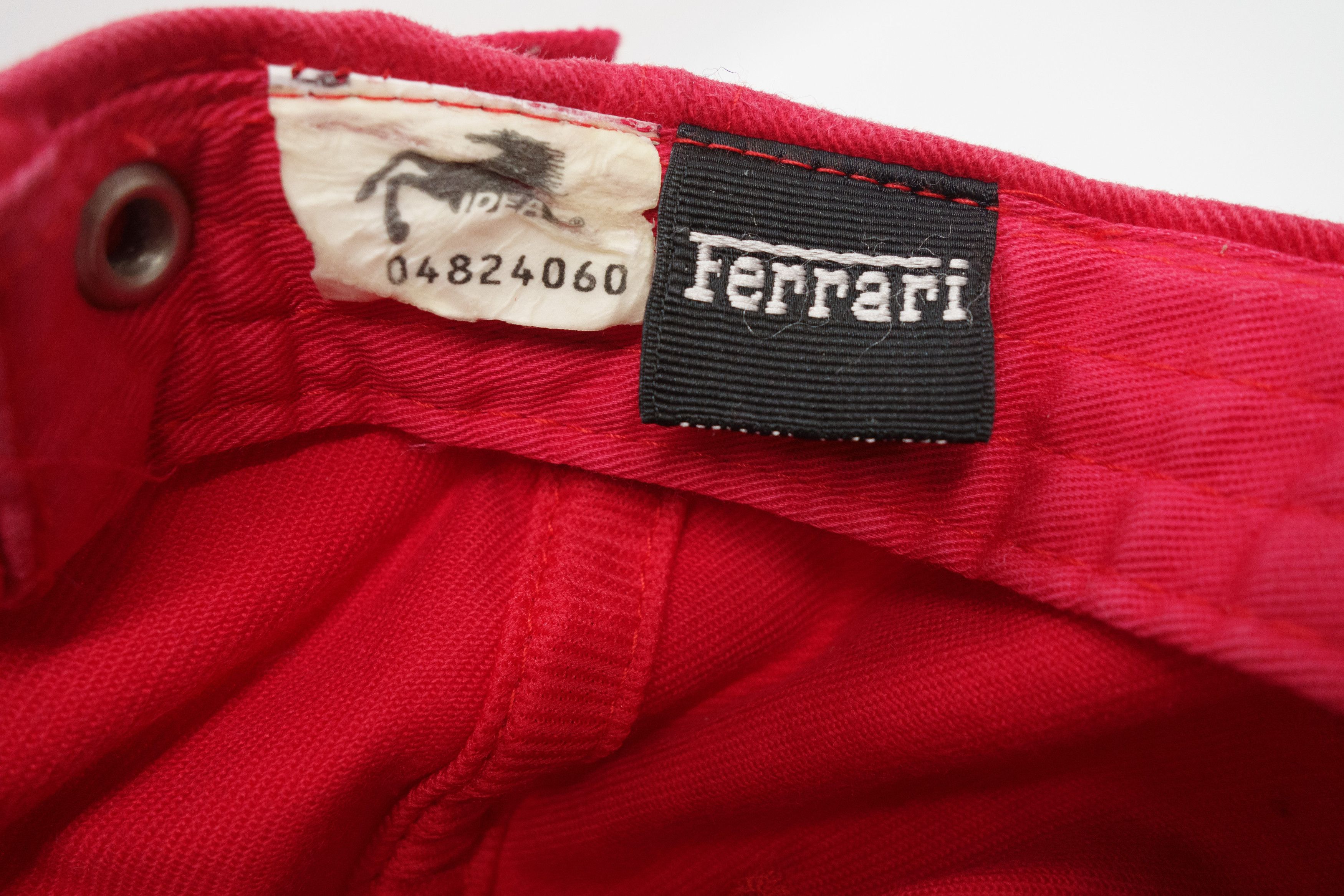 Ferrari 90s Big Front Logo Racing Vintage Cap Size ONE SIZE - 6 Thumbnail
