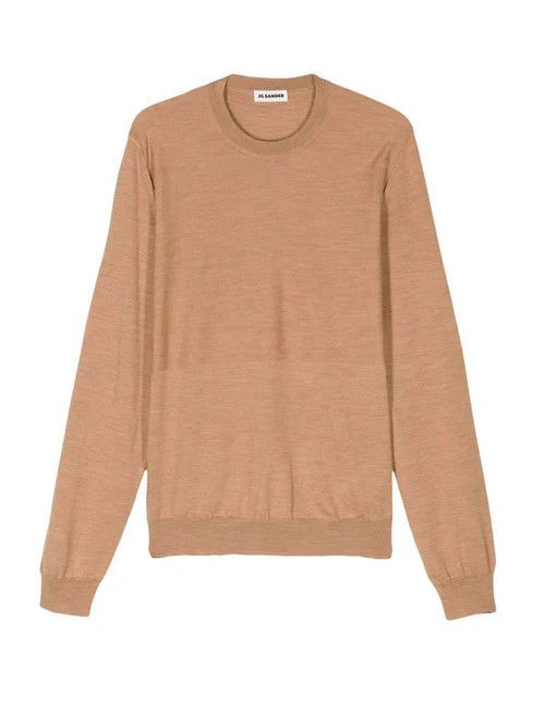 Jil Sander o1y1124 Crew-Neck Sweater in Camel Brown Size US XL / EU 56 / 4 - 1 Thumbnail