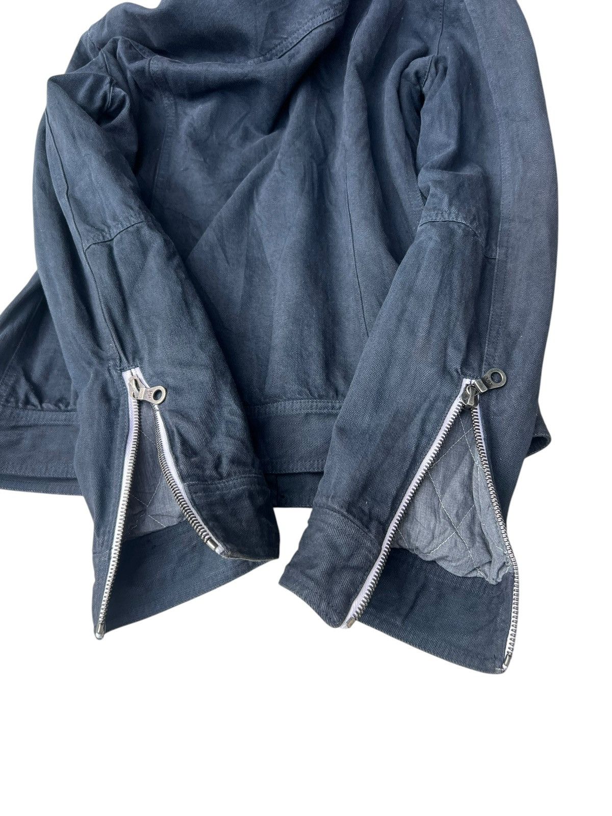 Japanese Brand PARANOID Japan RiRi Zip Quilted Lined Trucker Denim Jacket Size US M / EU 48-50 / 2 - 25 Thumbnail