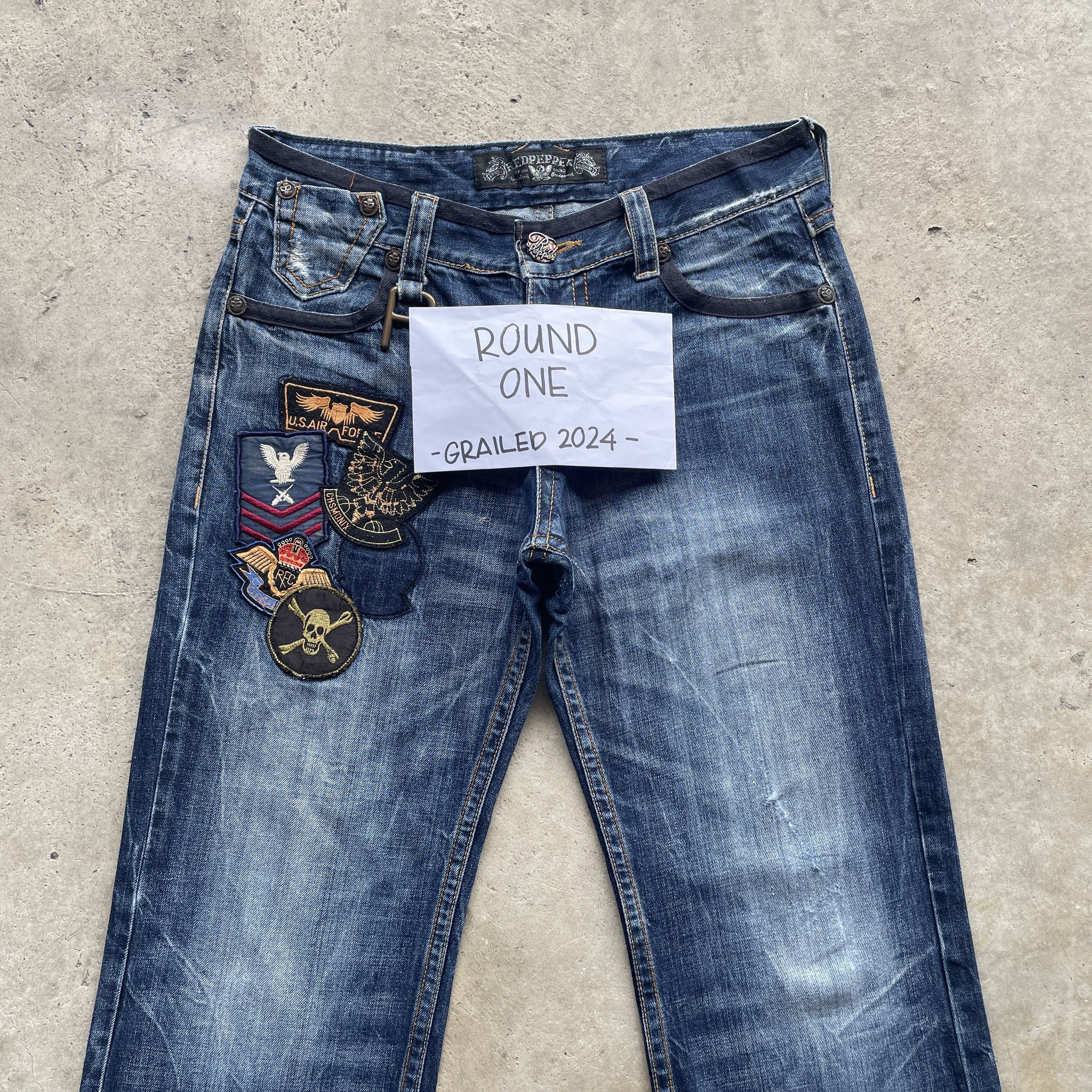 Japanese Brand × Jean VINTAGE JAPAN JEANS FADED PATCH EMBROIDERY DENIM PANTS Size US 33 - 4 Thumbnail