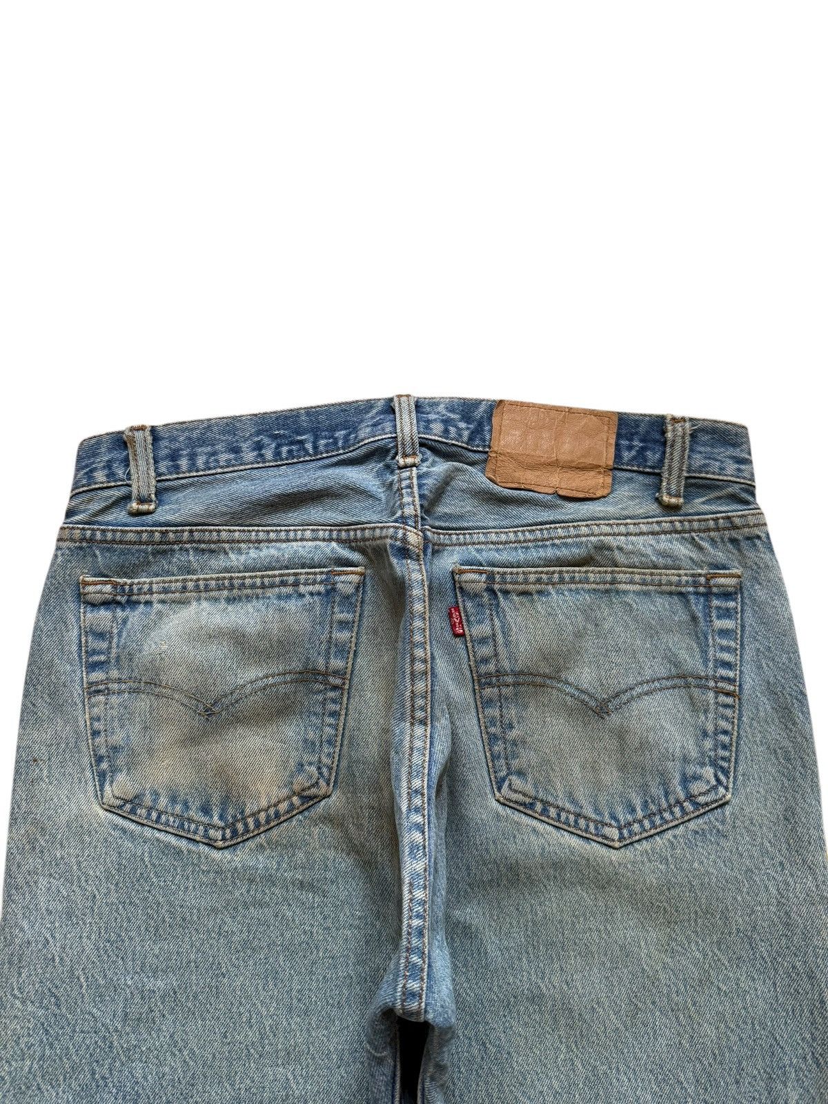 Levi's Vintage 80s Levis 501 Mud Wash Distressed Jeans Size US 32 / EU 48 - 4 Thumbnail