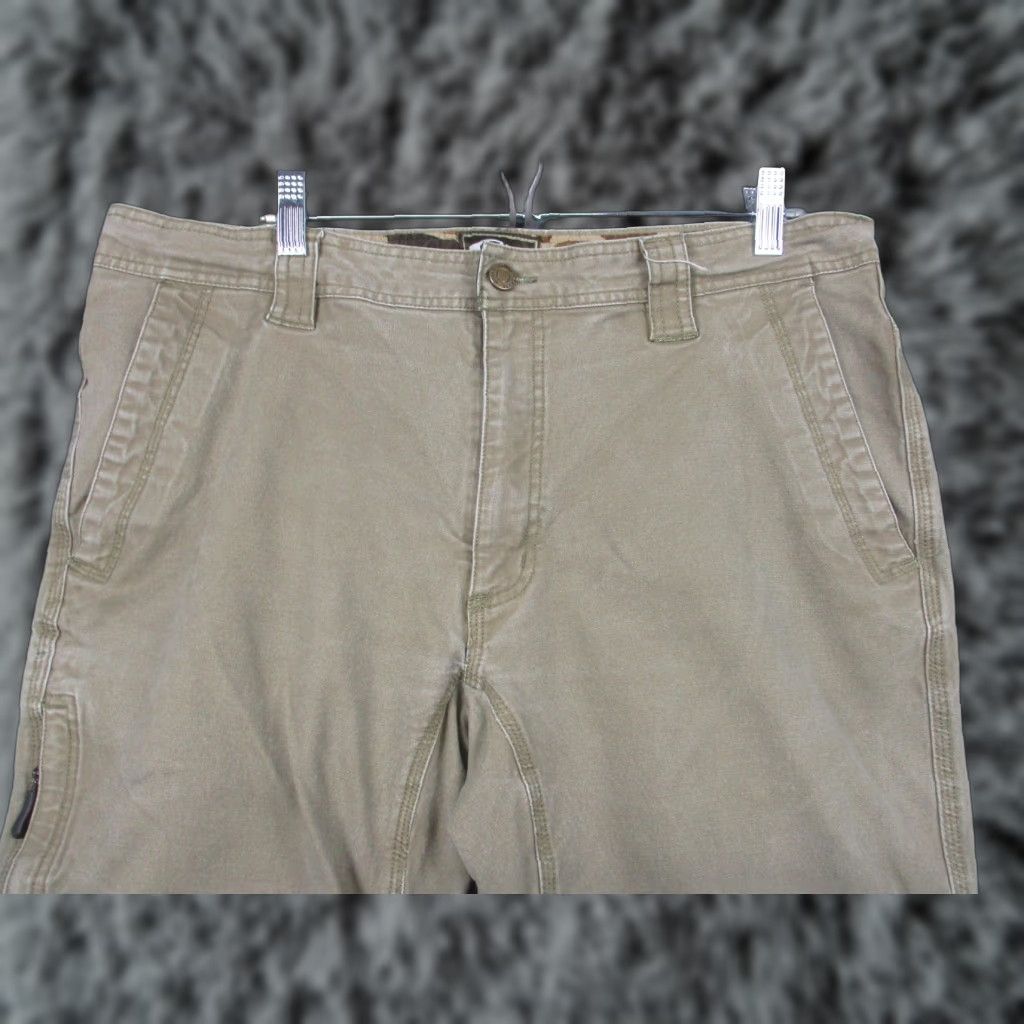 Vintage Drake Pants Mens 36 Khaki Outdoor Hiking Workwear Adjustable Cuffs Zip Pocket Size US 36 / EU 52 - 1 Thumbnail