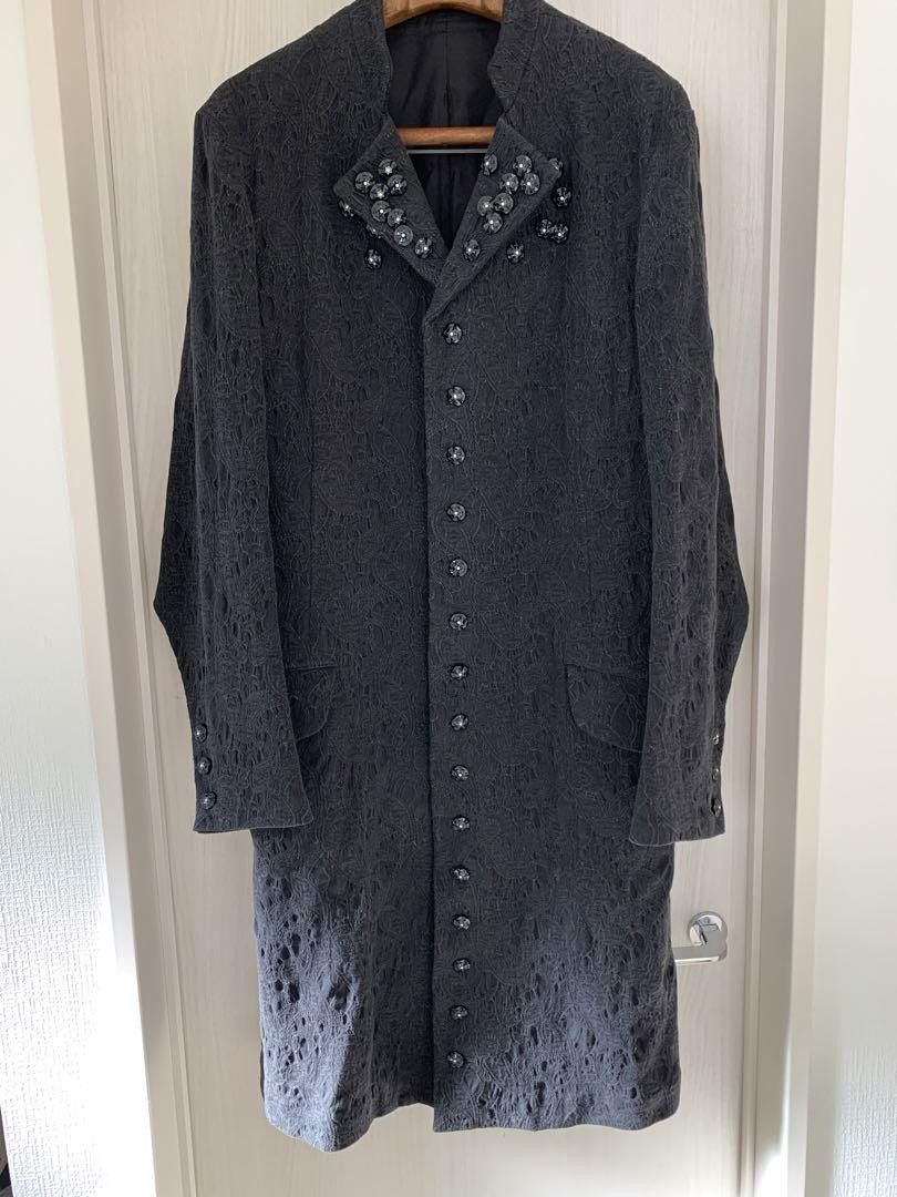 Yohji Yamamoto Yohji Yamamoto POUR HOMME jacquard pattern coat jacket Size US L / EU 52-54 / 3 - 1 Thumbnail